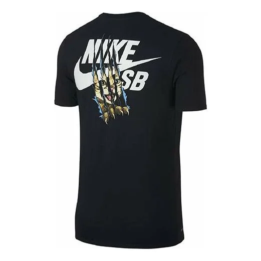 Nike SB Cat Scratch Casual Sports Breathable Short Sleeve Black 816369-010 - 1