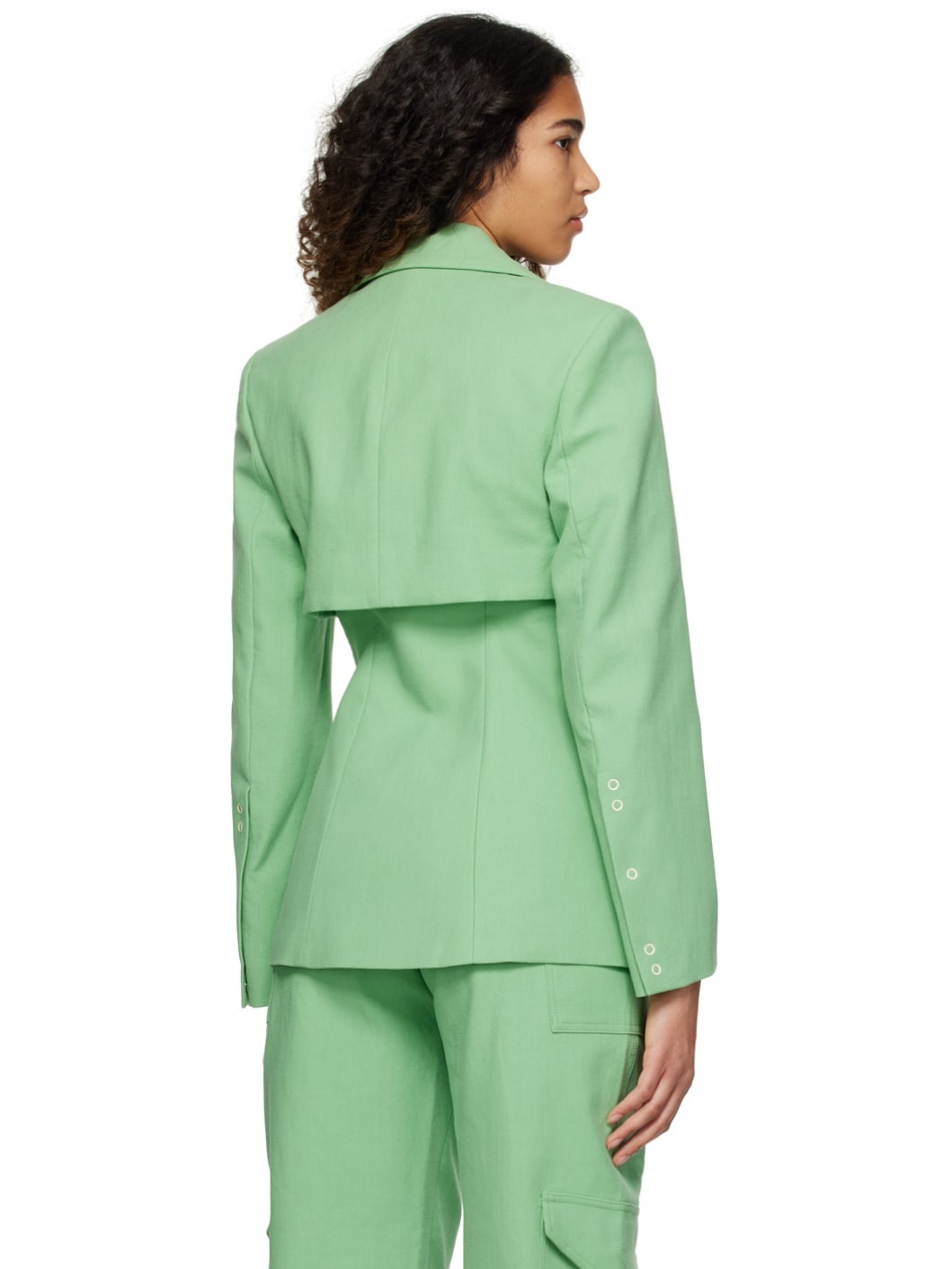 Green Storm Flap Blazer - 3