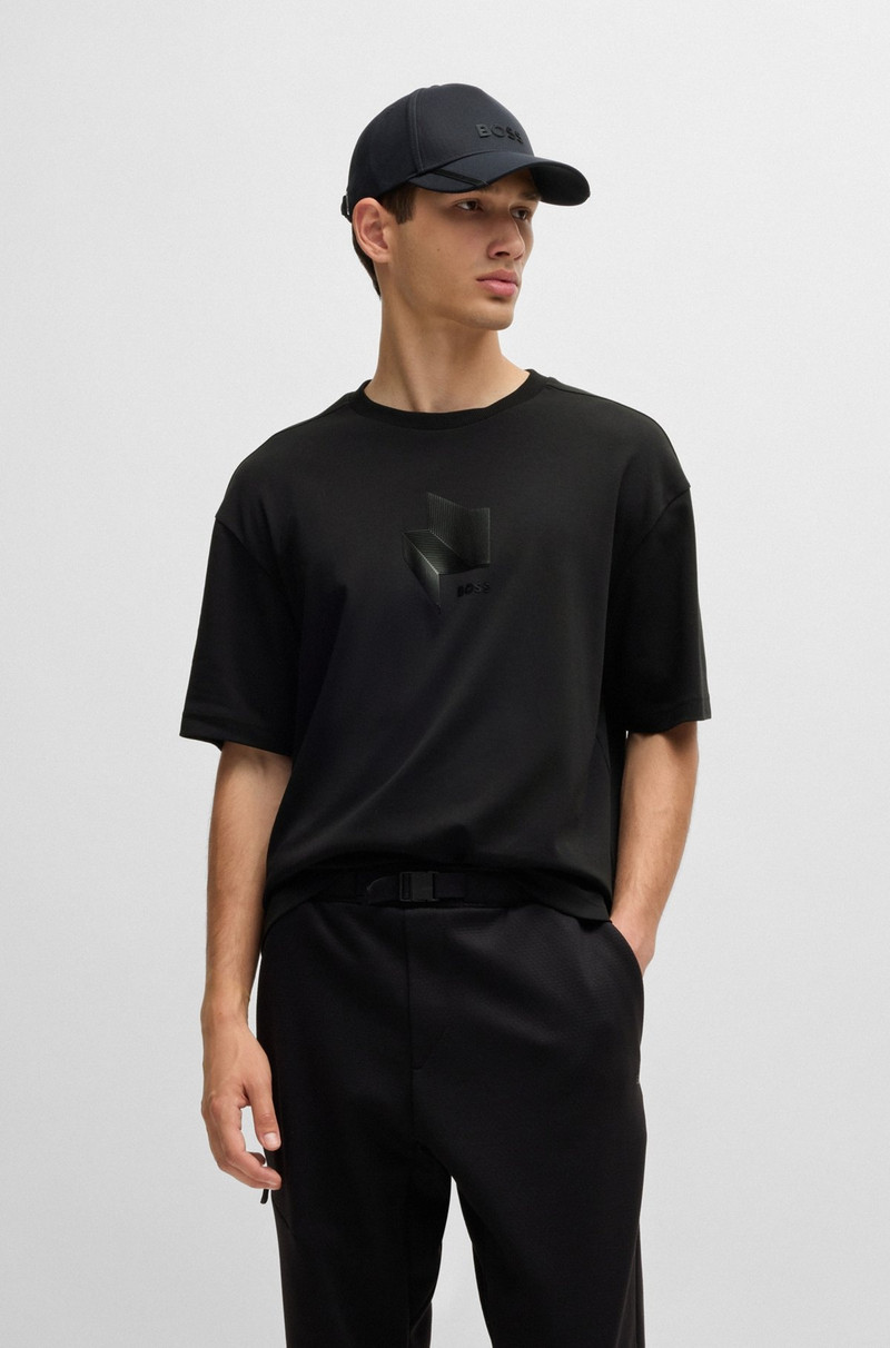 RELAXED-FIT T-SHIRT IN INTERLOCK COTTON WITH GLOSS ARTWORK 2