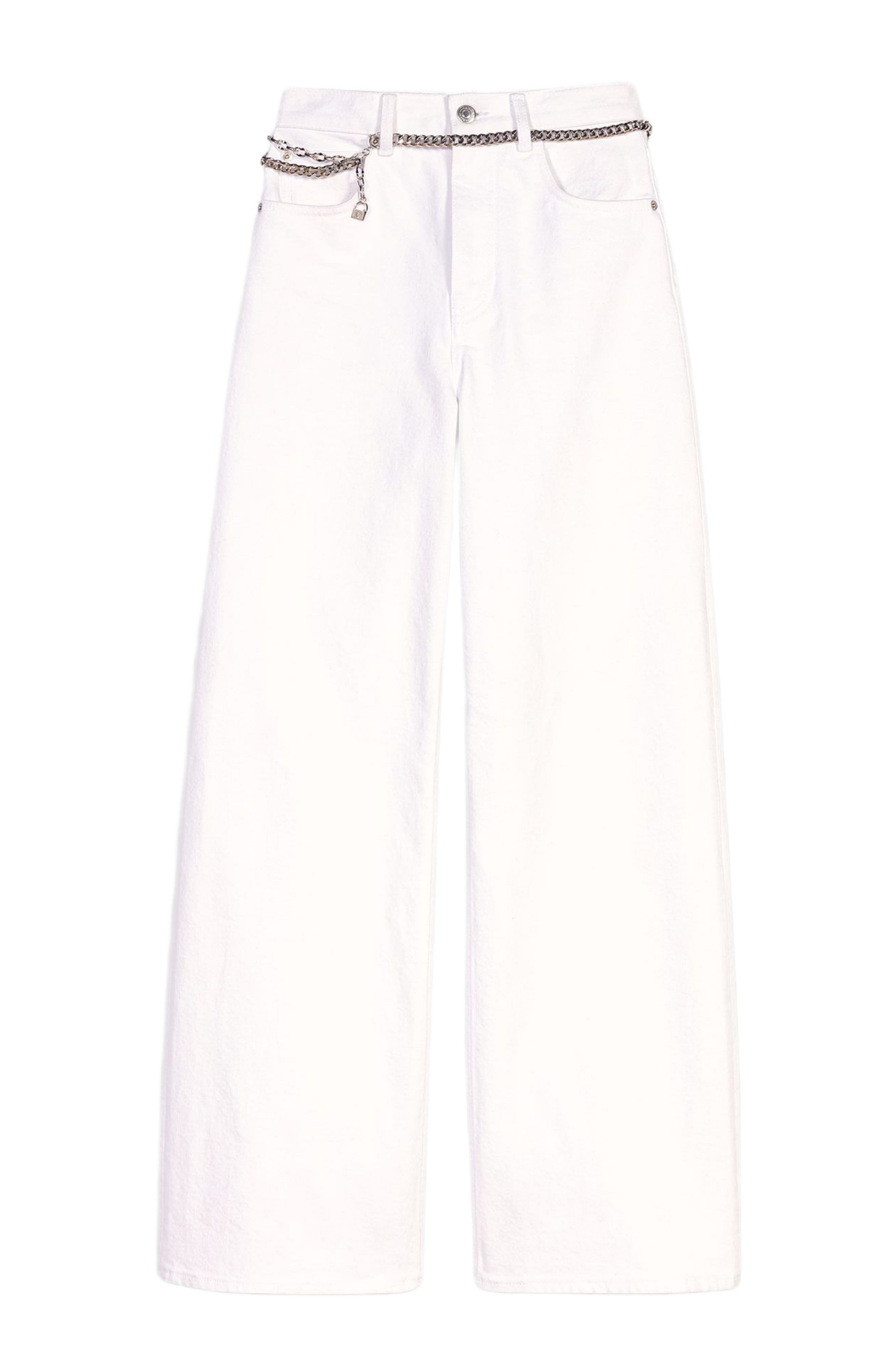 maje High-waisted wide-leg jeans in White at Nordstrom - 6
