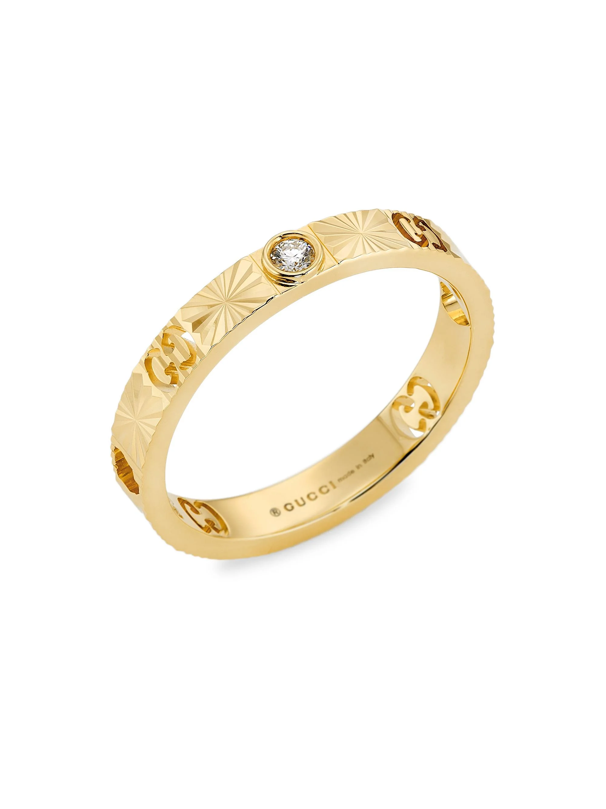 Women's Icon 18K Yellow Gold & 0.03 TCW Diamond Star Ring - Yellow Gold - 1