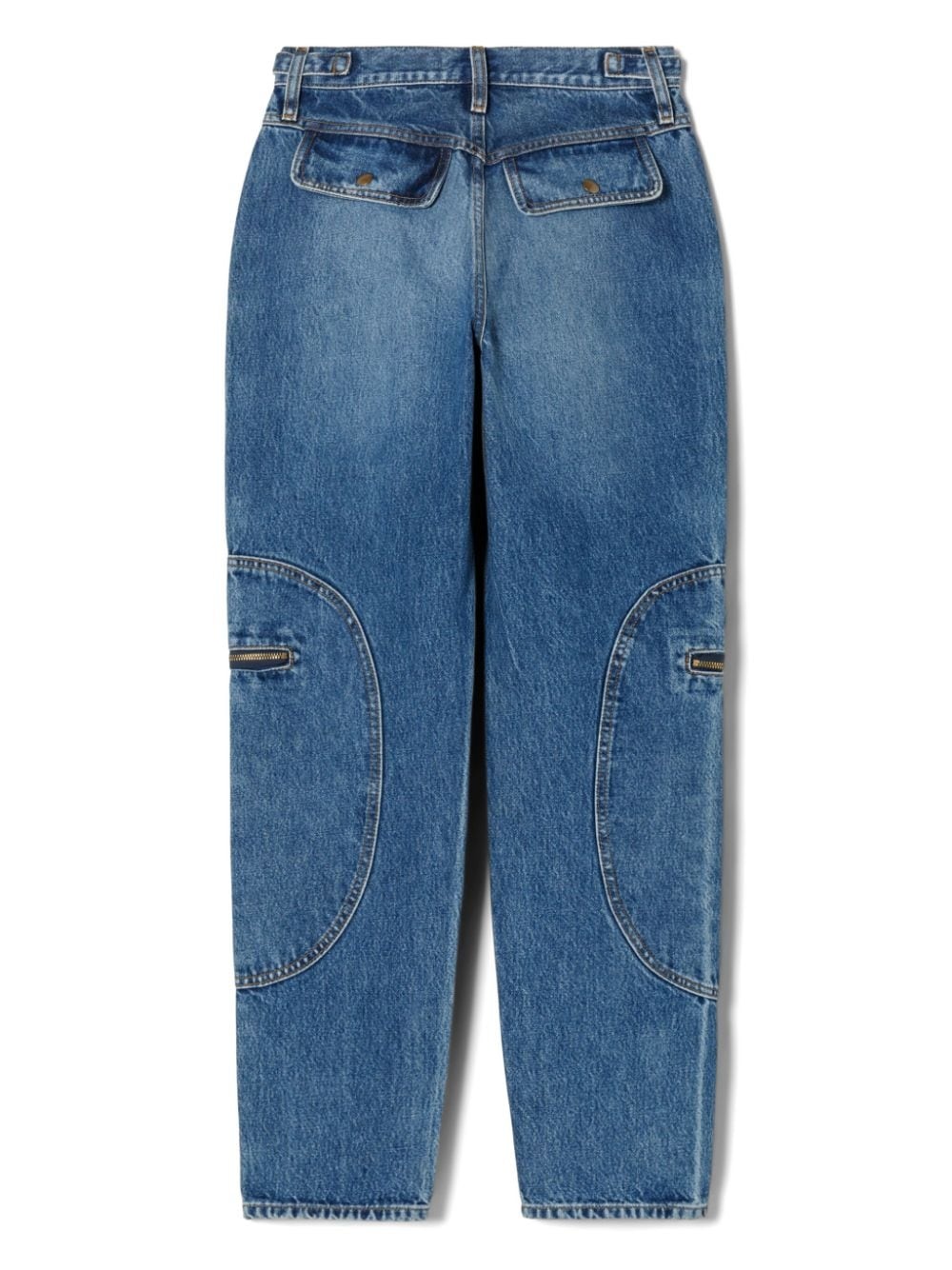 Racer high-rise cotton tapered jeans - 2