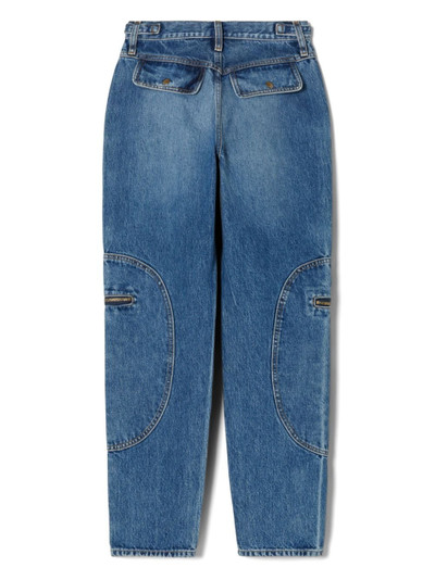 RE/DONE Racer high-rise cotton tapered jeans outlook