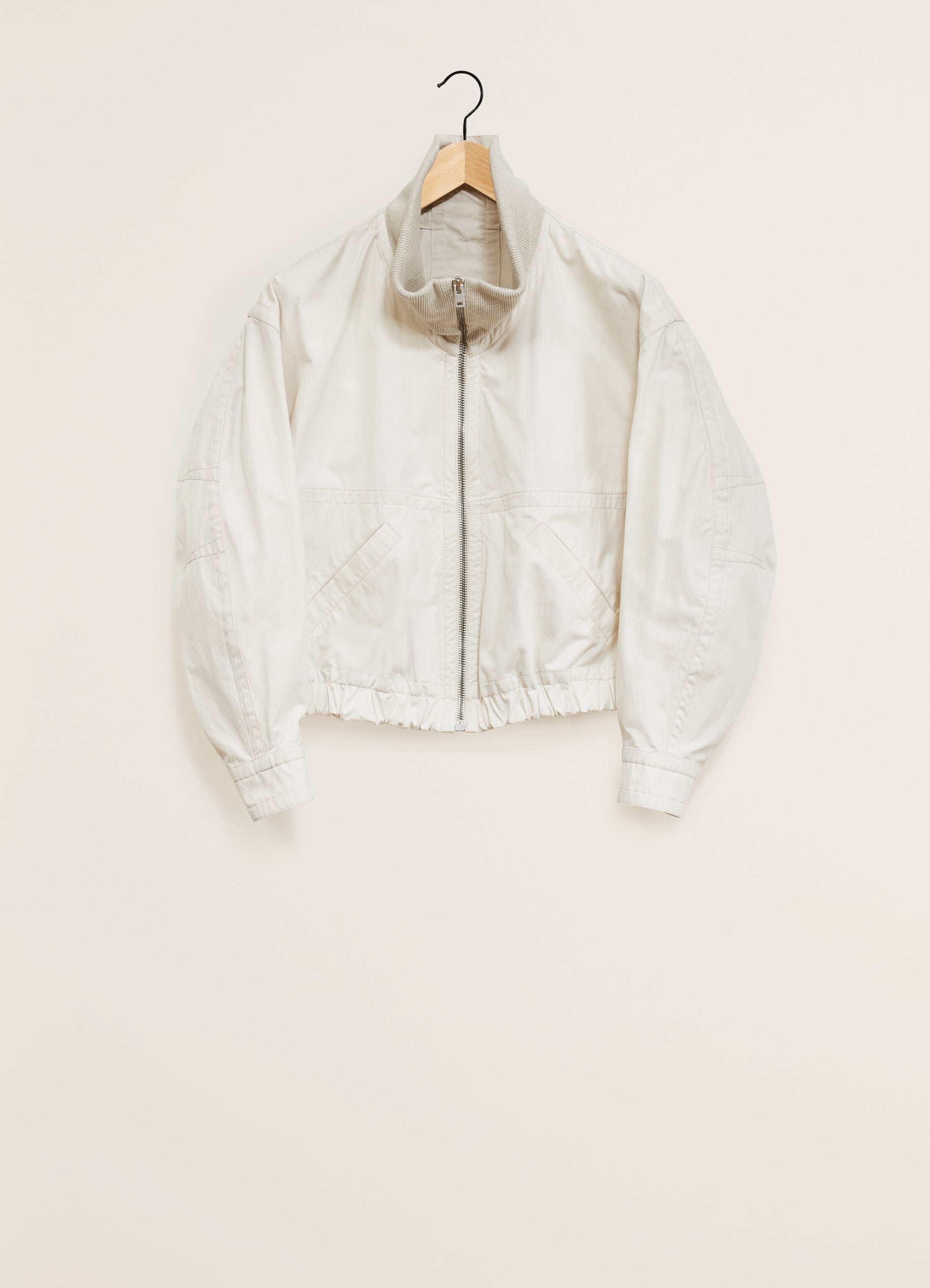 DOUBLE LAYER BLOUSON WITH RIB - 1