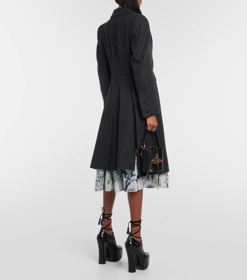 Chalk stripe wool-blend coat 3