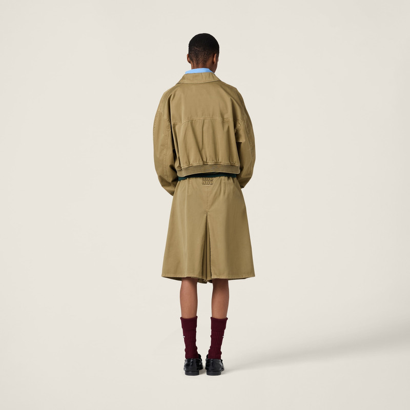Garment-dyed cotton satin bomber jacket 3
