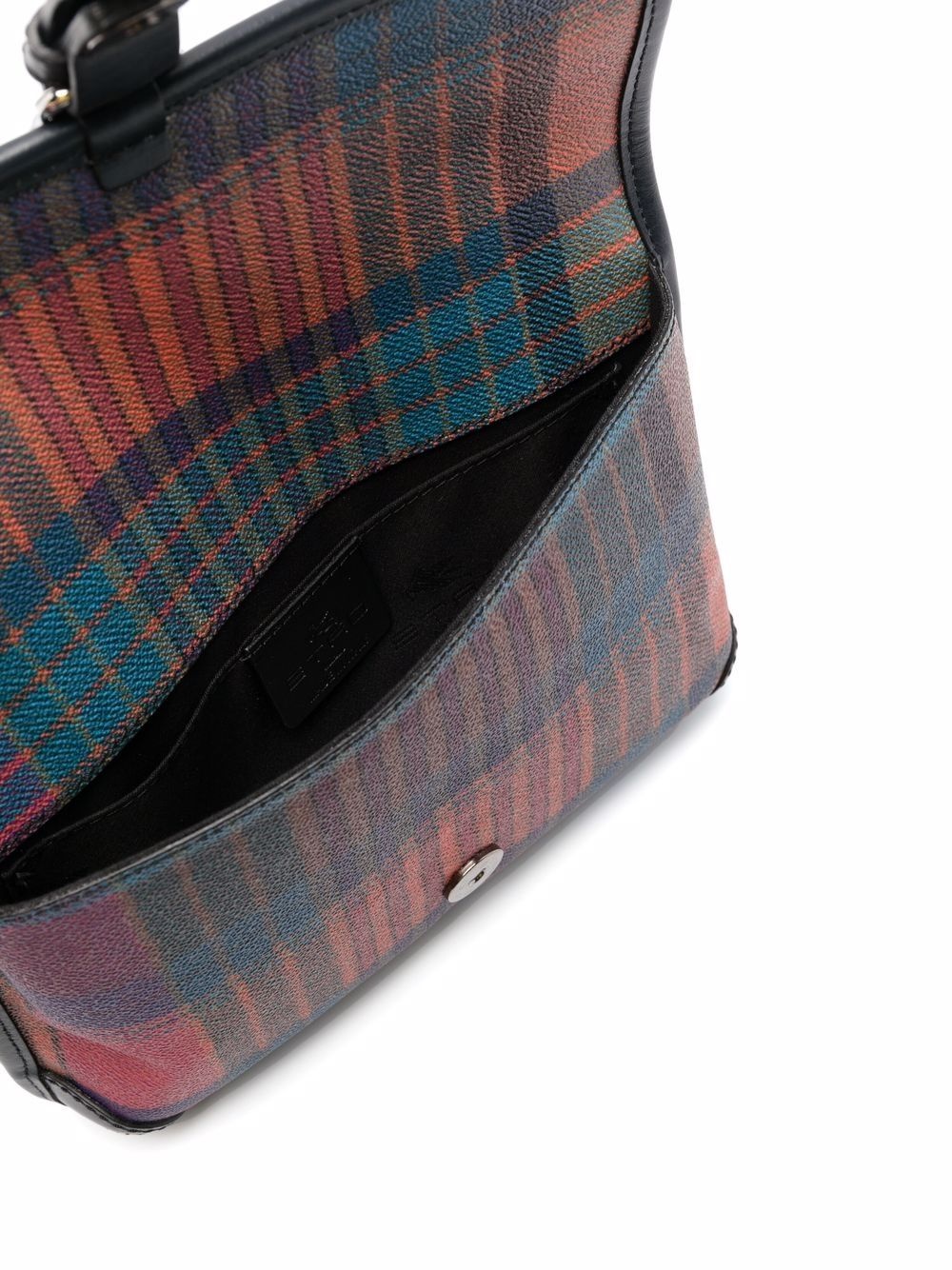 tartan-check shoulder bag - 5