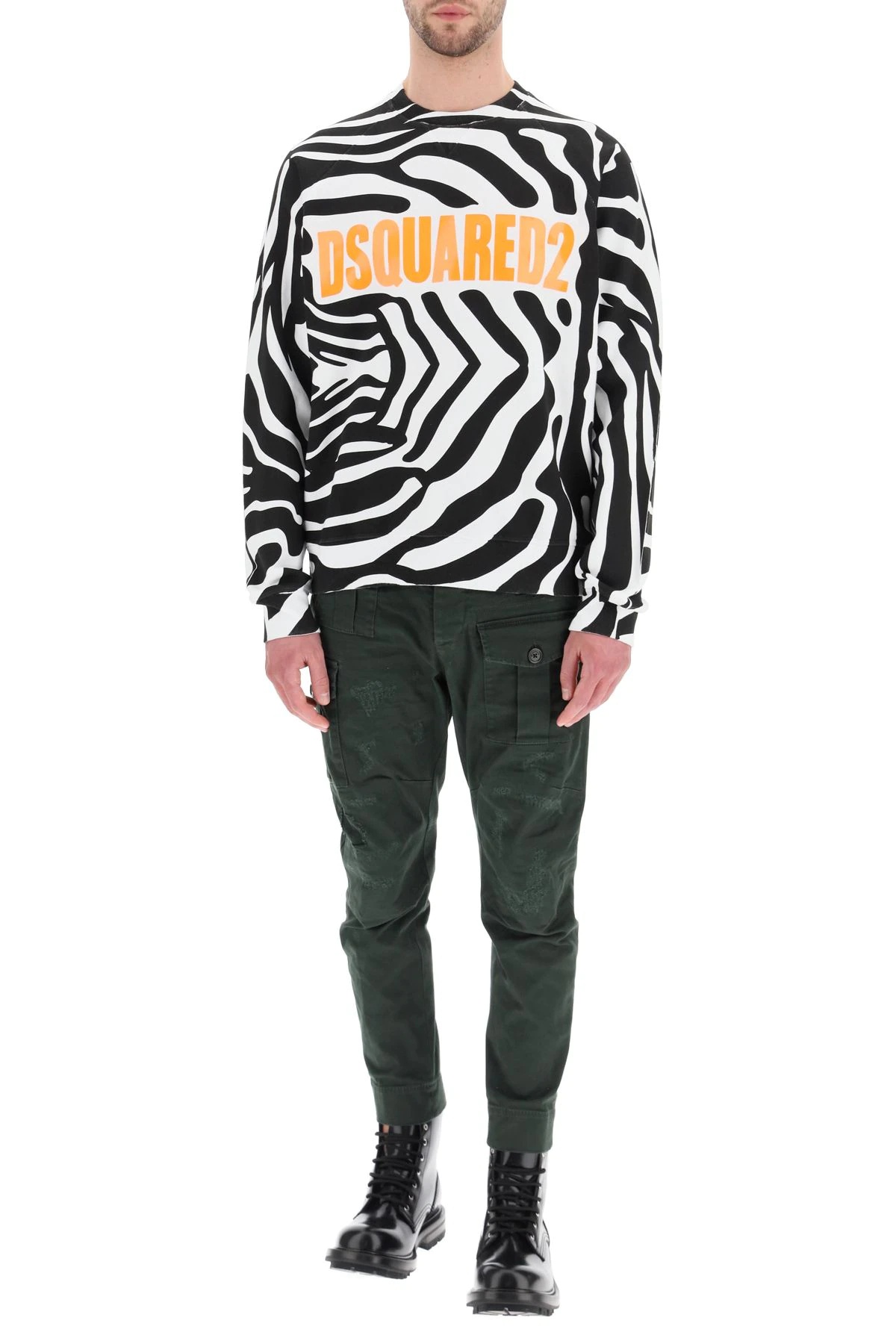 ZEBRA PRINT LOGO SWEATSHIRT - 2