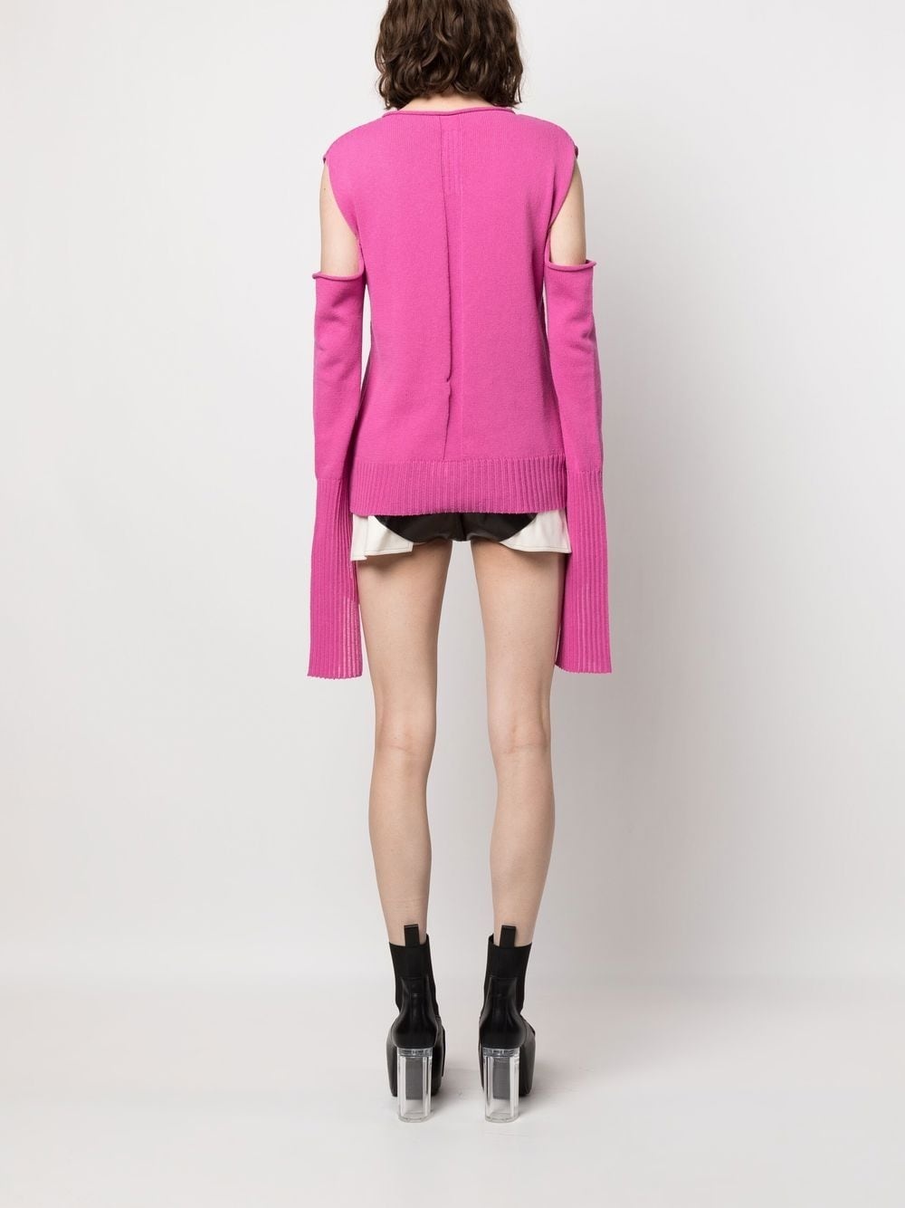 cape-sleeve cut-out jumper - 4