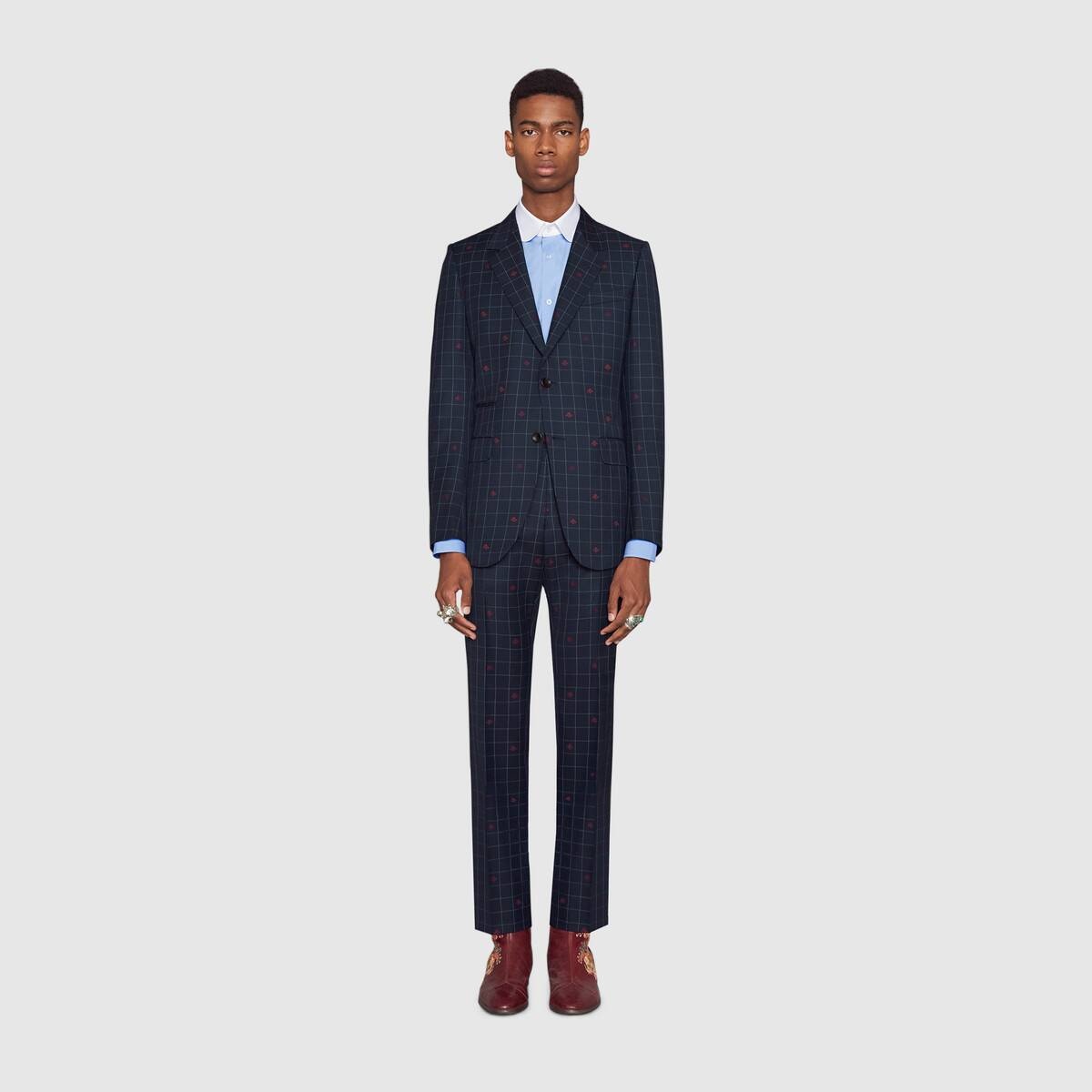 New Marseille bees wool check suit - 3