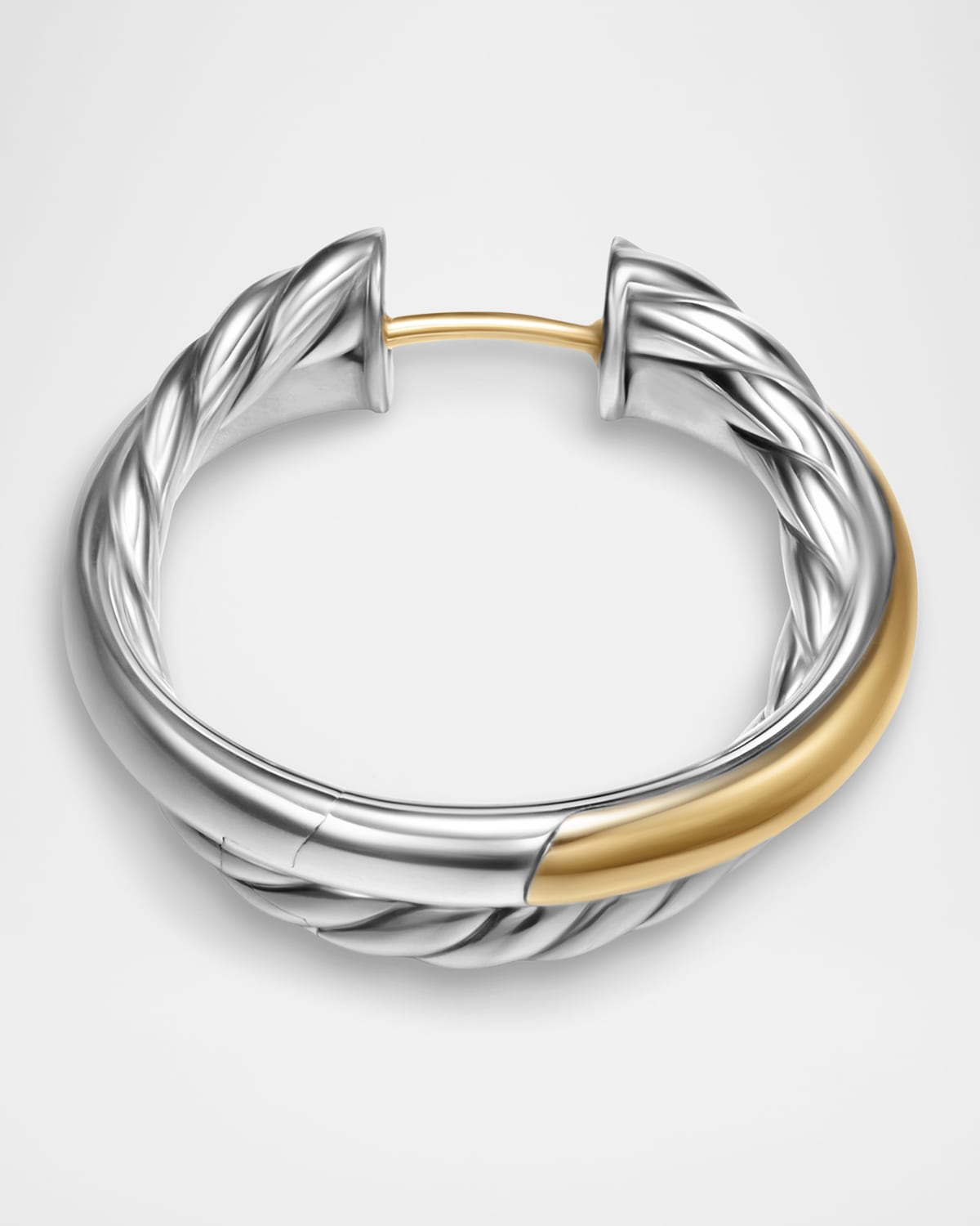 7mm DY Crossover Hoop Earrings in Silver - 5