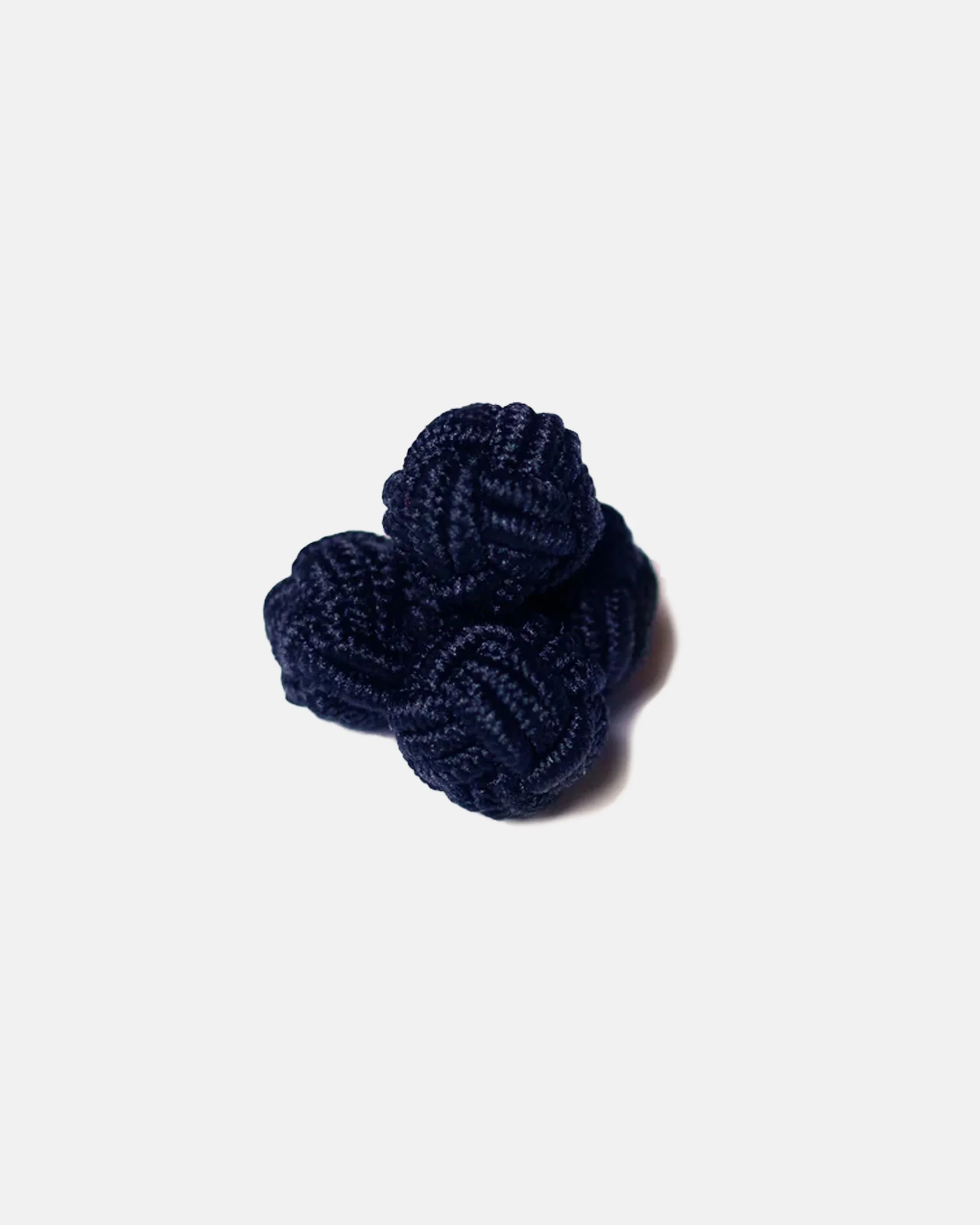NAVY MONKEY'S FIST SILK KNOT CUFFLINKS - 1