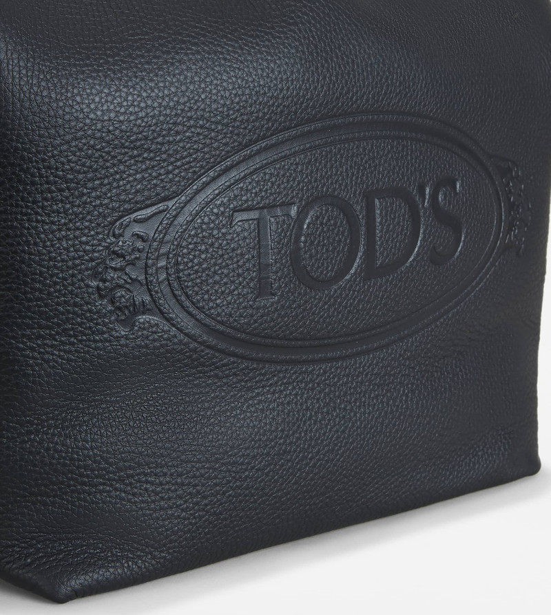 SHOPPING TOTE IN LEATHER MEDIUM - BLACK 4