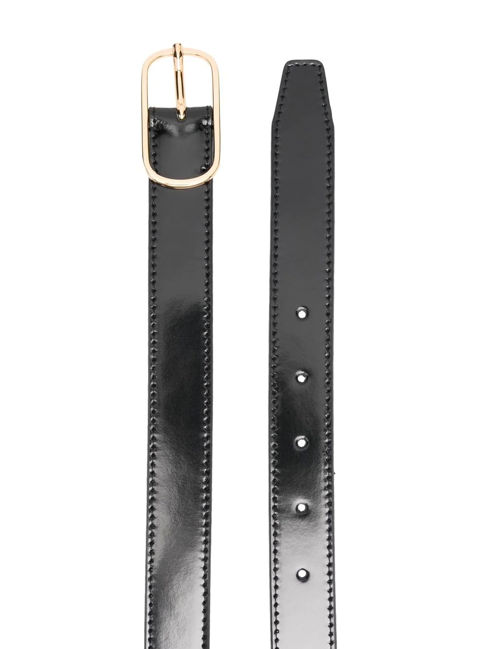 buckle-fastening leather belt - 2