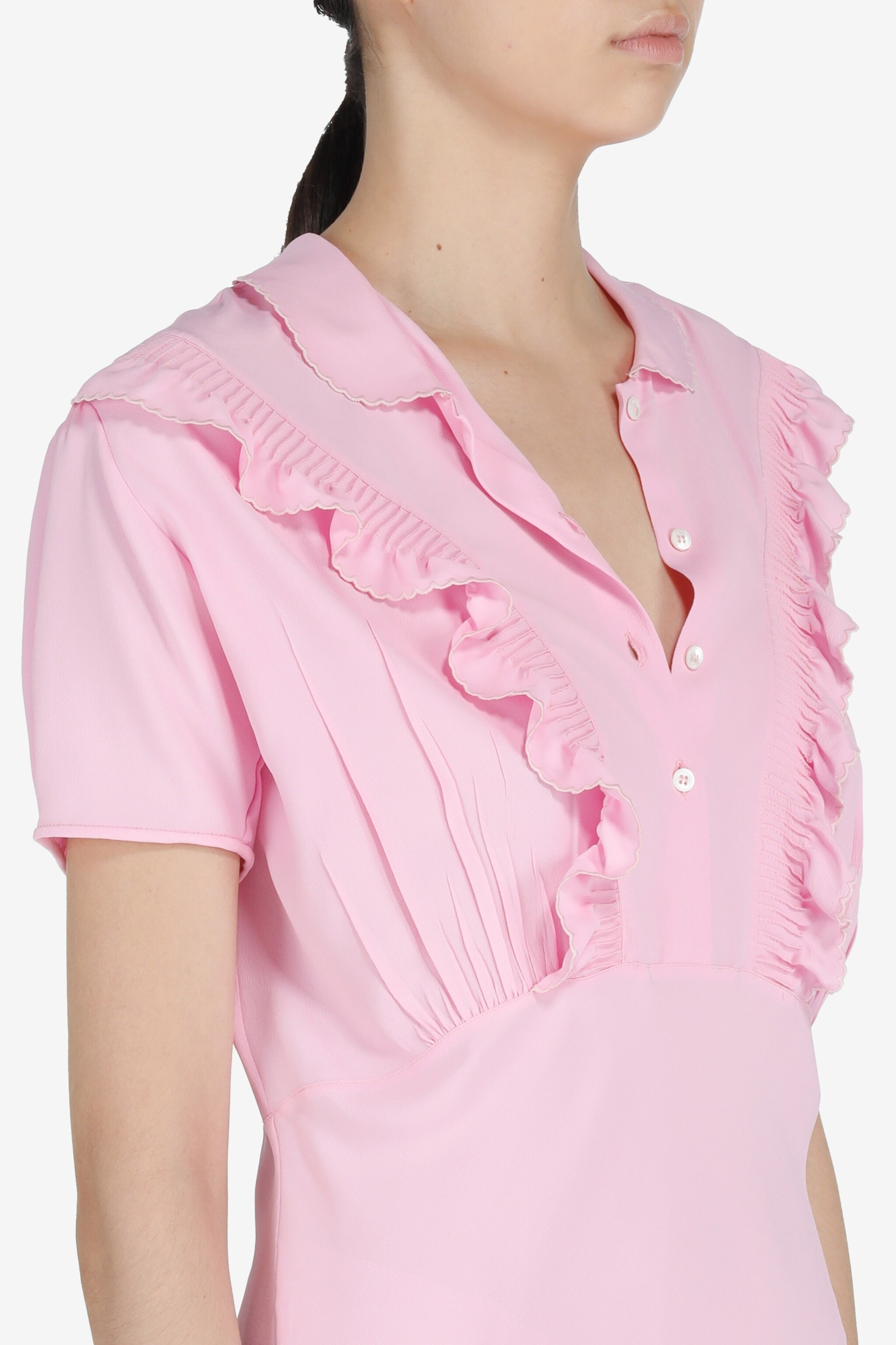RUFFLE-TRIMMED DRESS - 4