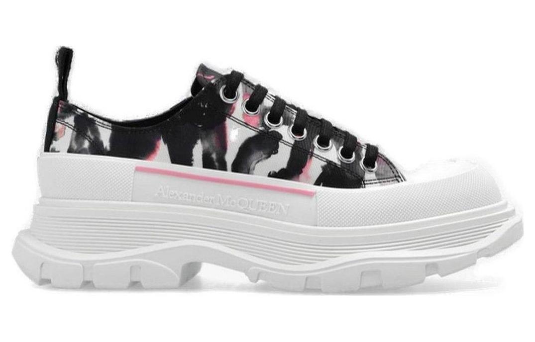 (WMNS) Alexander McQueen Tread Slick Sneakers 'White Black Pink' 733065W4PM18893 - 2