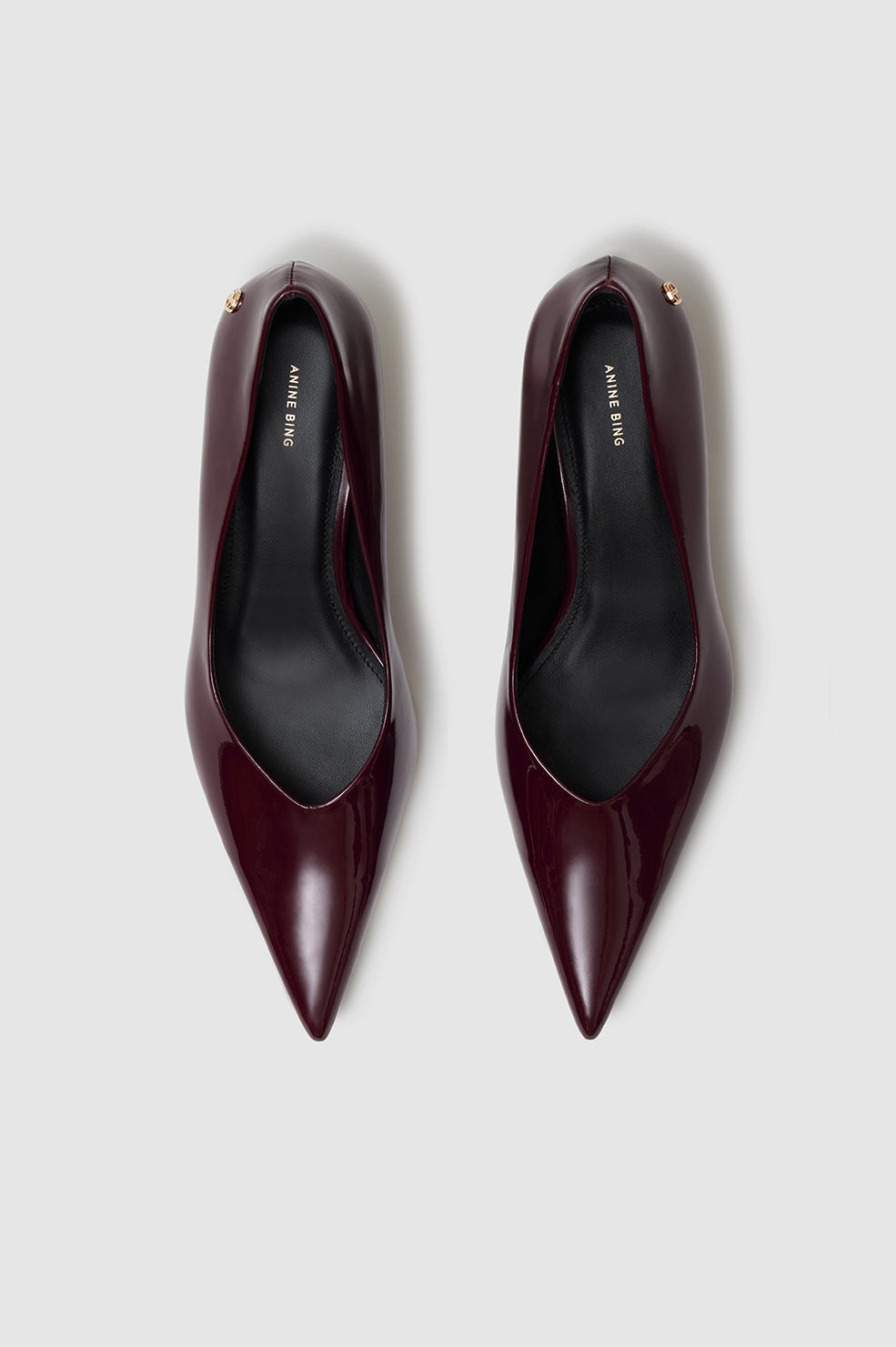 Hilda Pumps - Dark Red Patent - 2