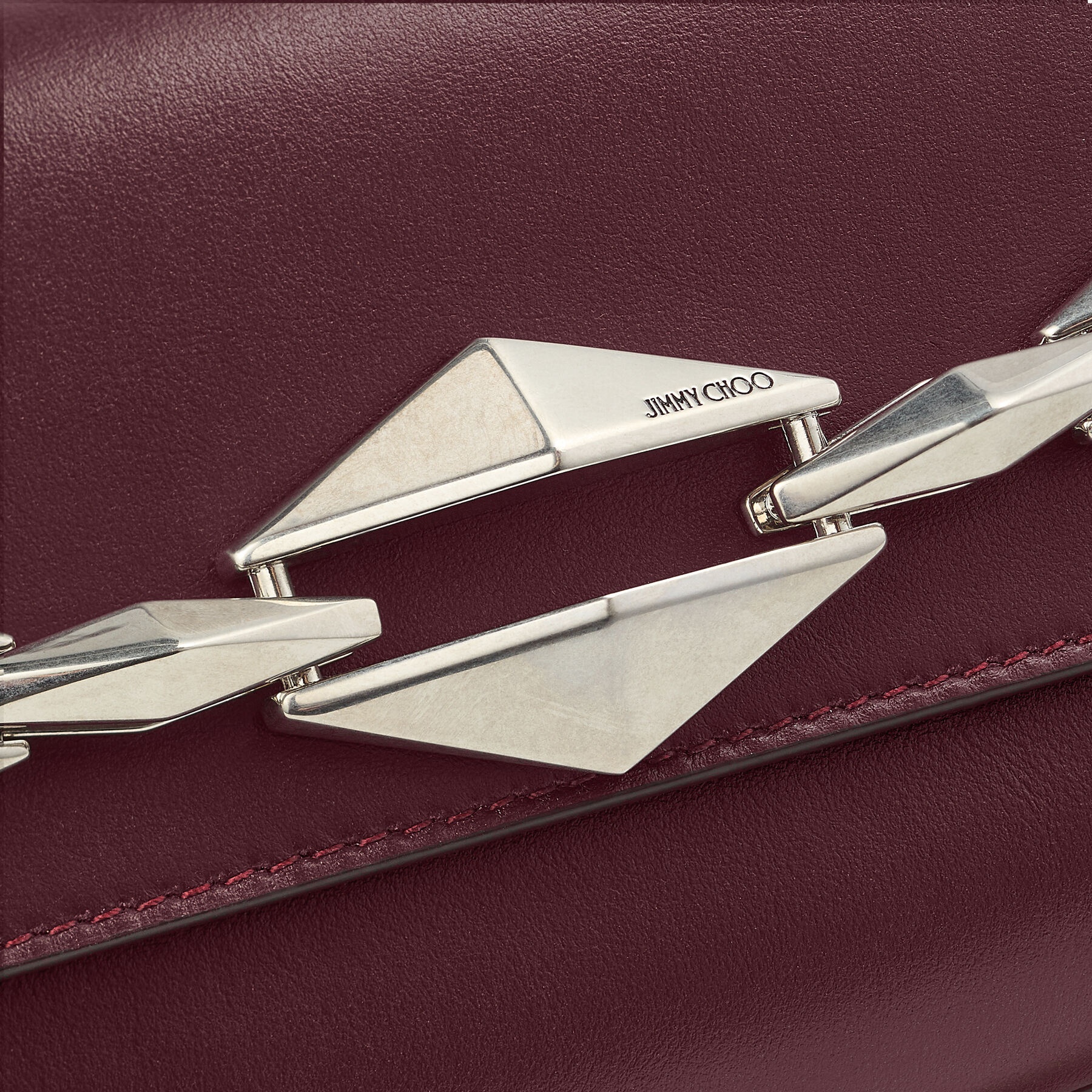Diamond Shoulder East-West S
Garnet Calf Leather Shoulder Bag - 5