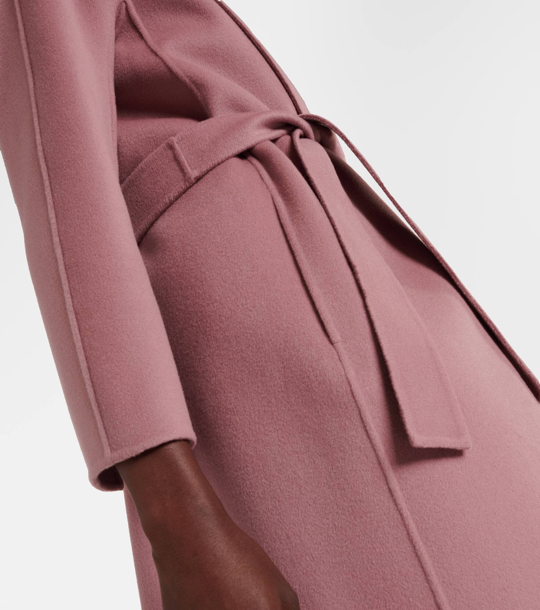 Messi belted virgin wool coat - 5