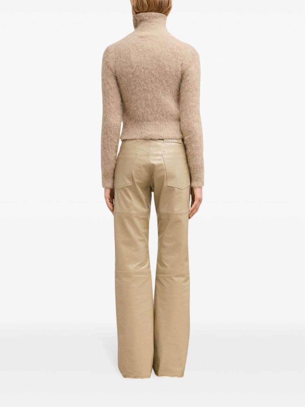 brushed-effect roll-neck jumper - 4