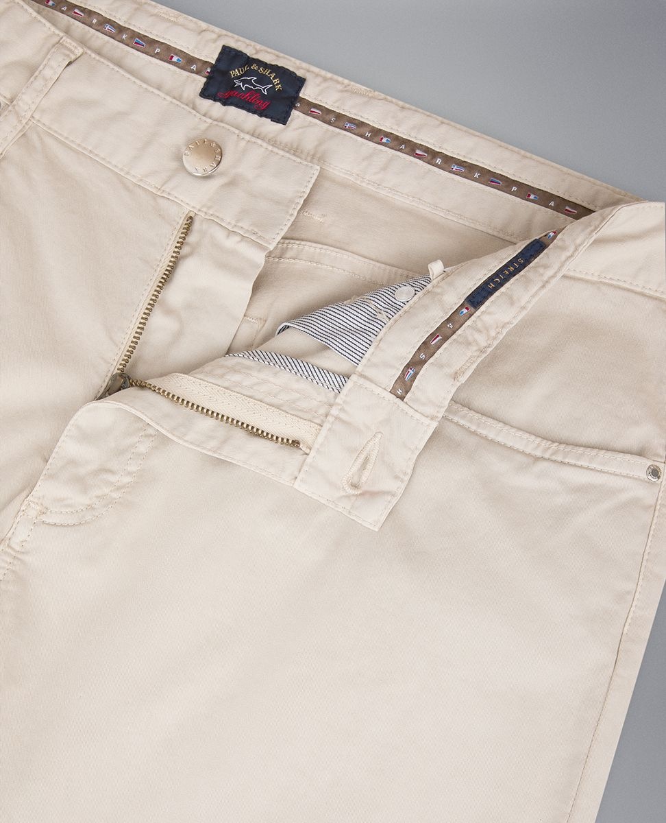 5-pocket stretch cotton trousers - 6