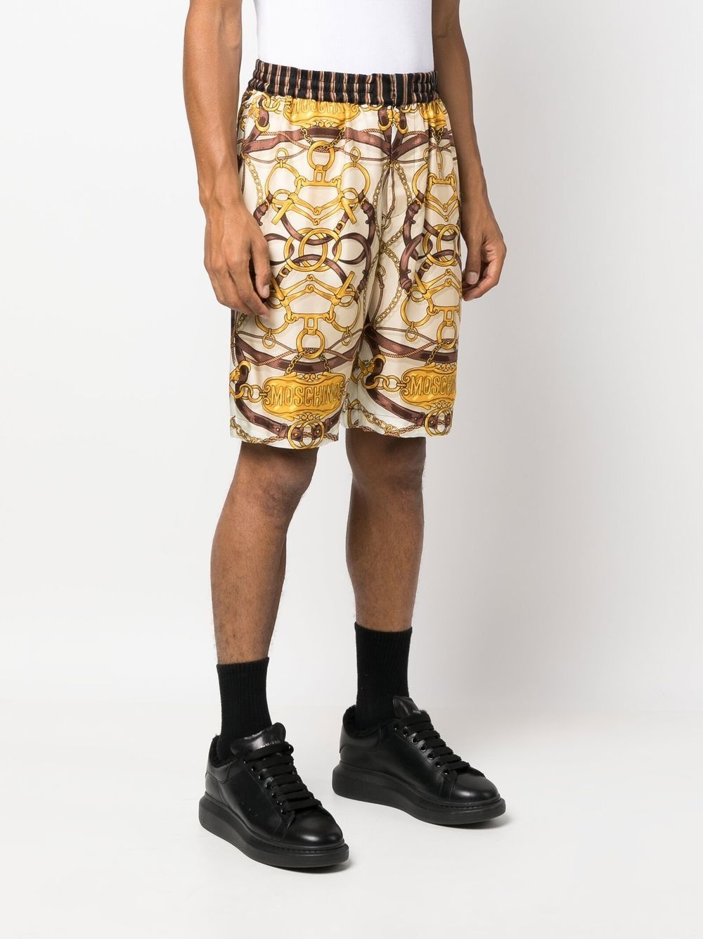 TEDDY-PRINT SILK SHORTS - 2