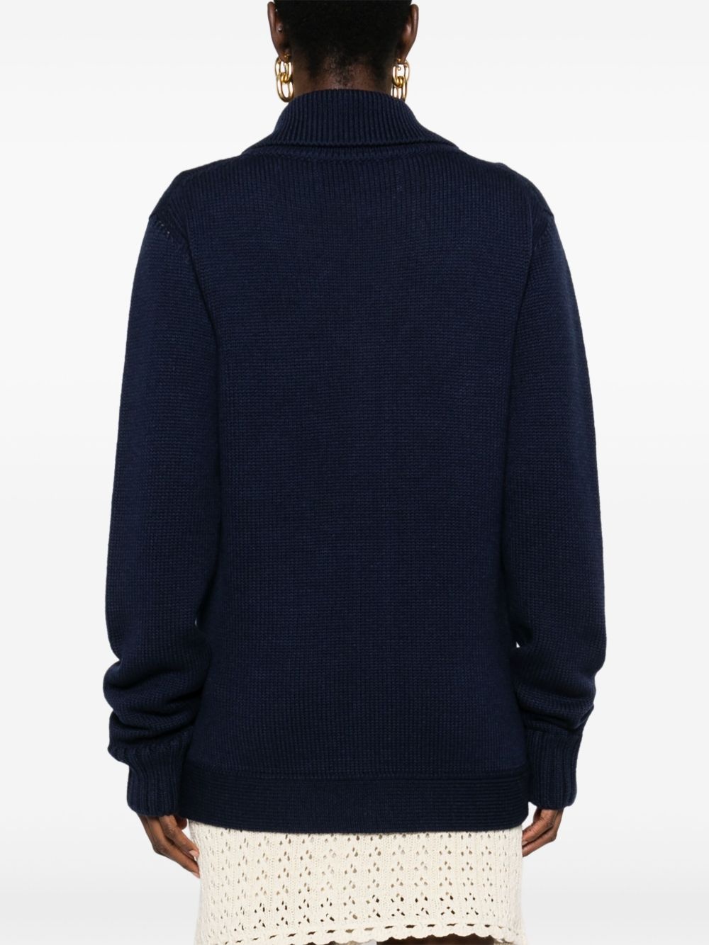 notched-lapels cardigan - 4