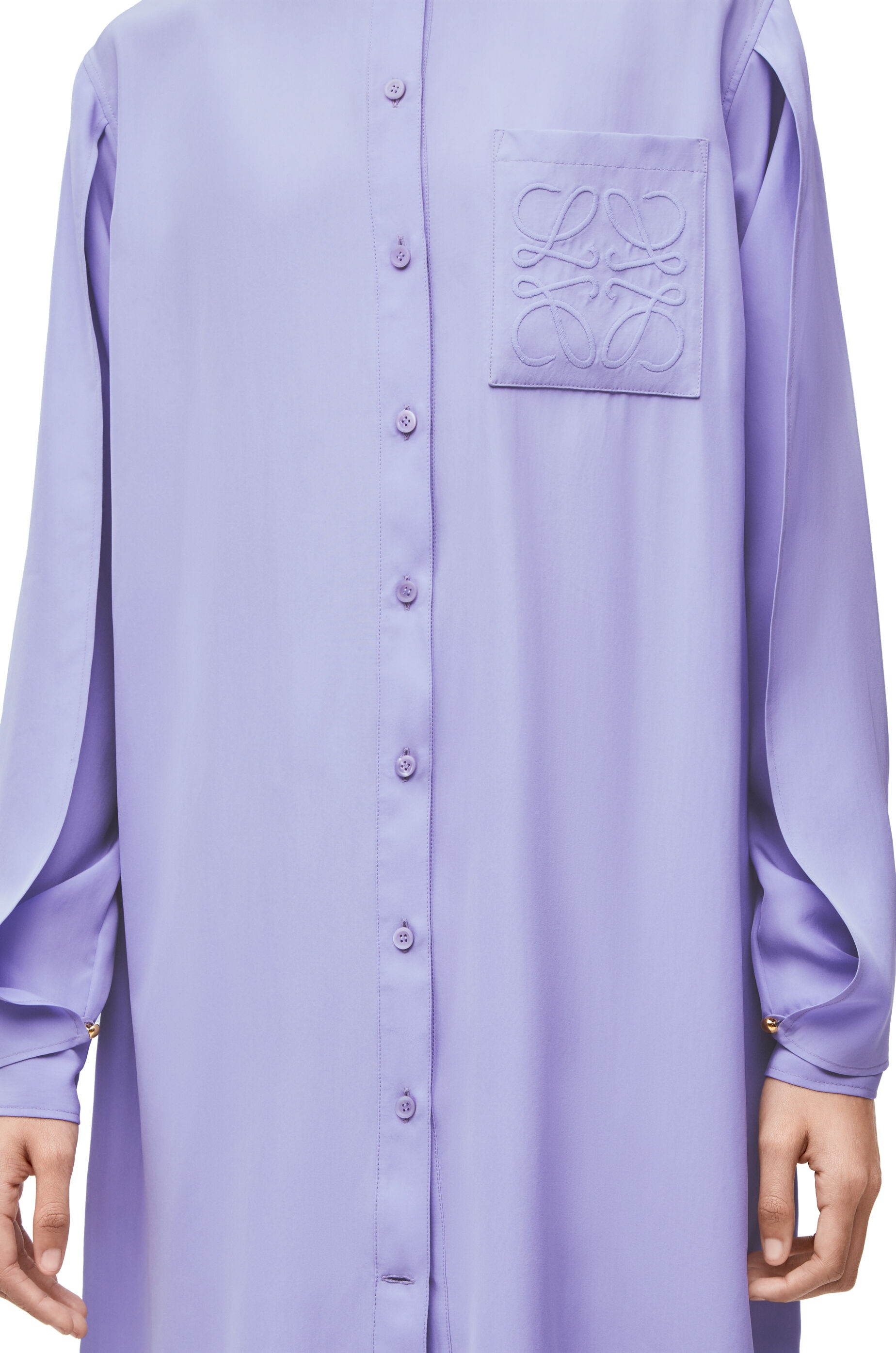 Anagram tunic dress in silk toile - 5