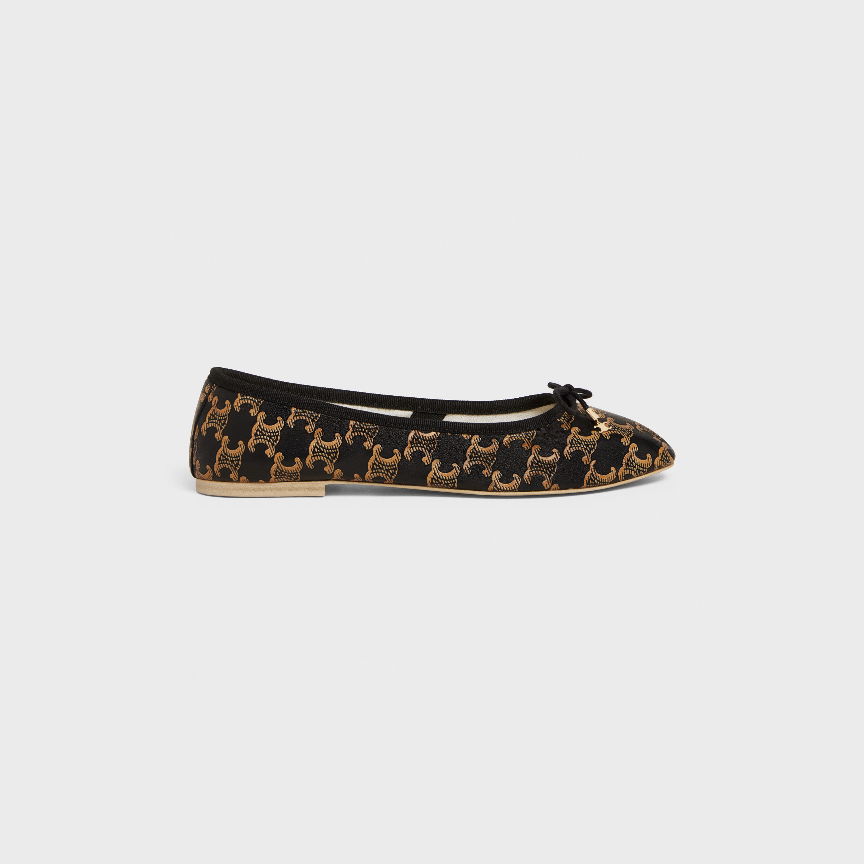 Les Ballerines Celine Ballerina with Laces in Triomphe Printed Lambskin - 1