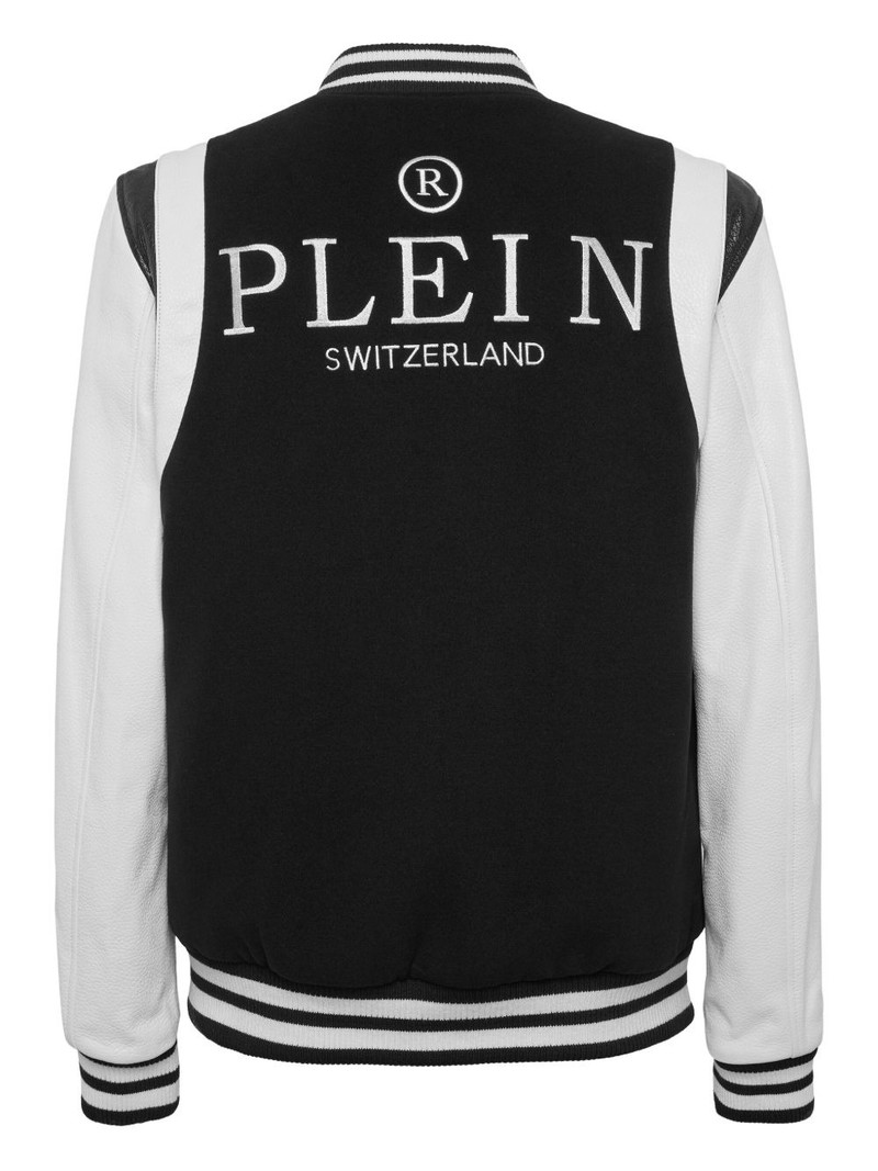PHILIPP PLEIN two-tone bomber jacket outlook