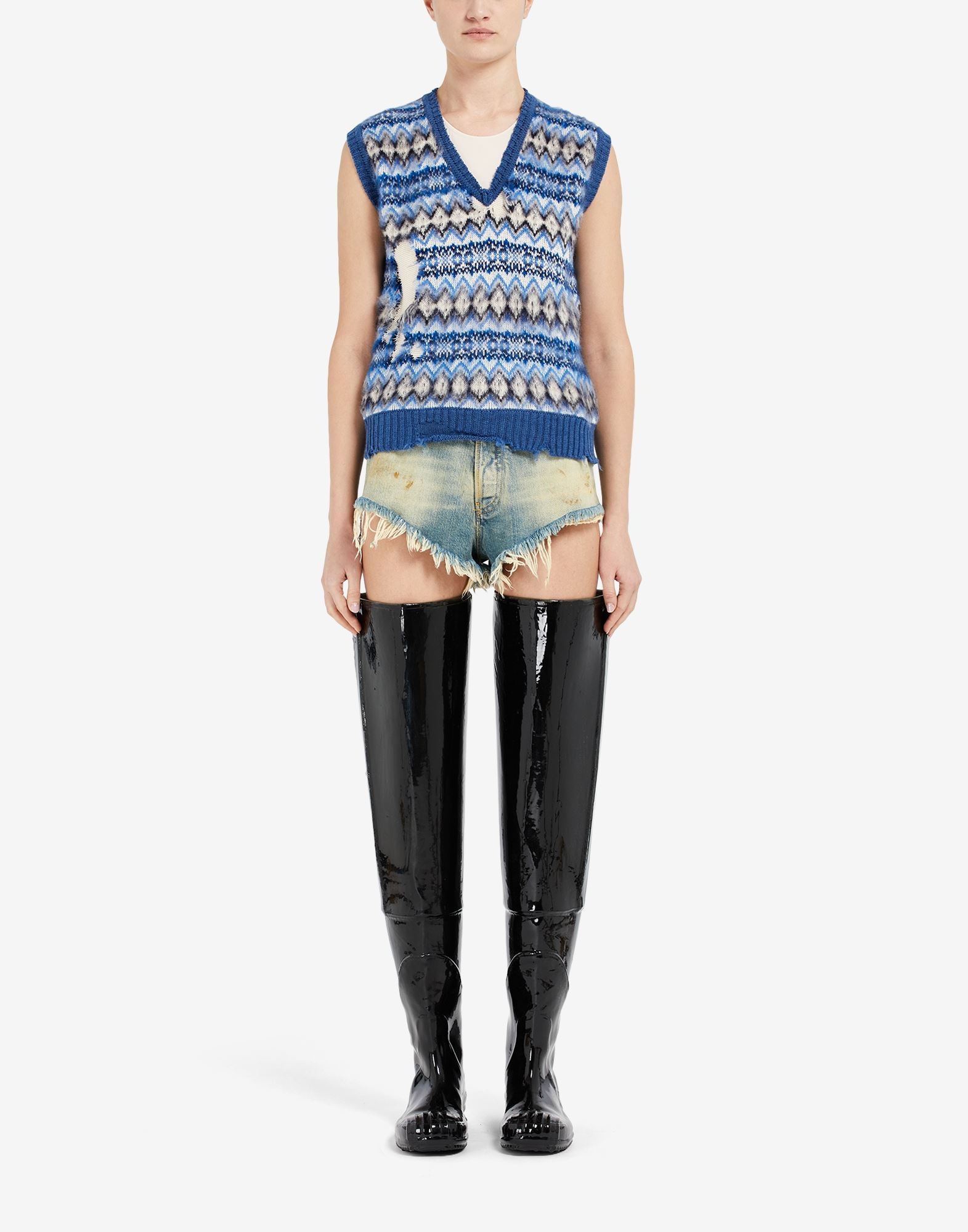 Intarsia sleeveless sweater - 2