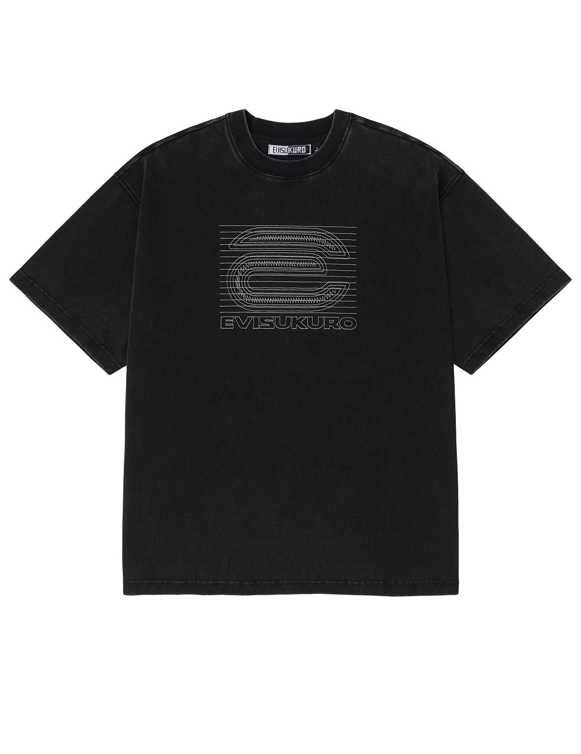 EVISUKURO E Logo Glow-in-the-dark Embroidery Loose Fit T-shirt - 12