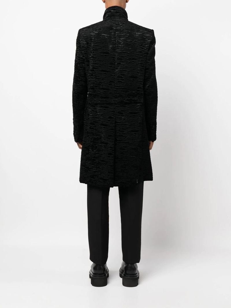 double-breasted cloqué coat 4