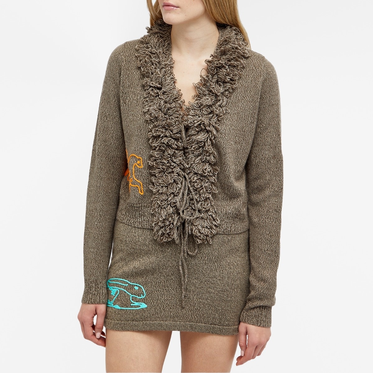 Brain Dead Marled Embroidered Cardigan - 2