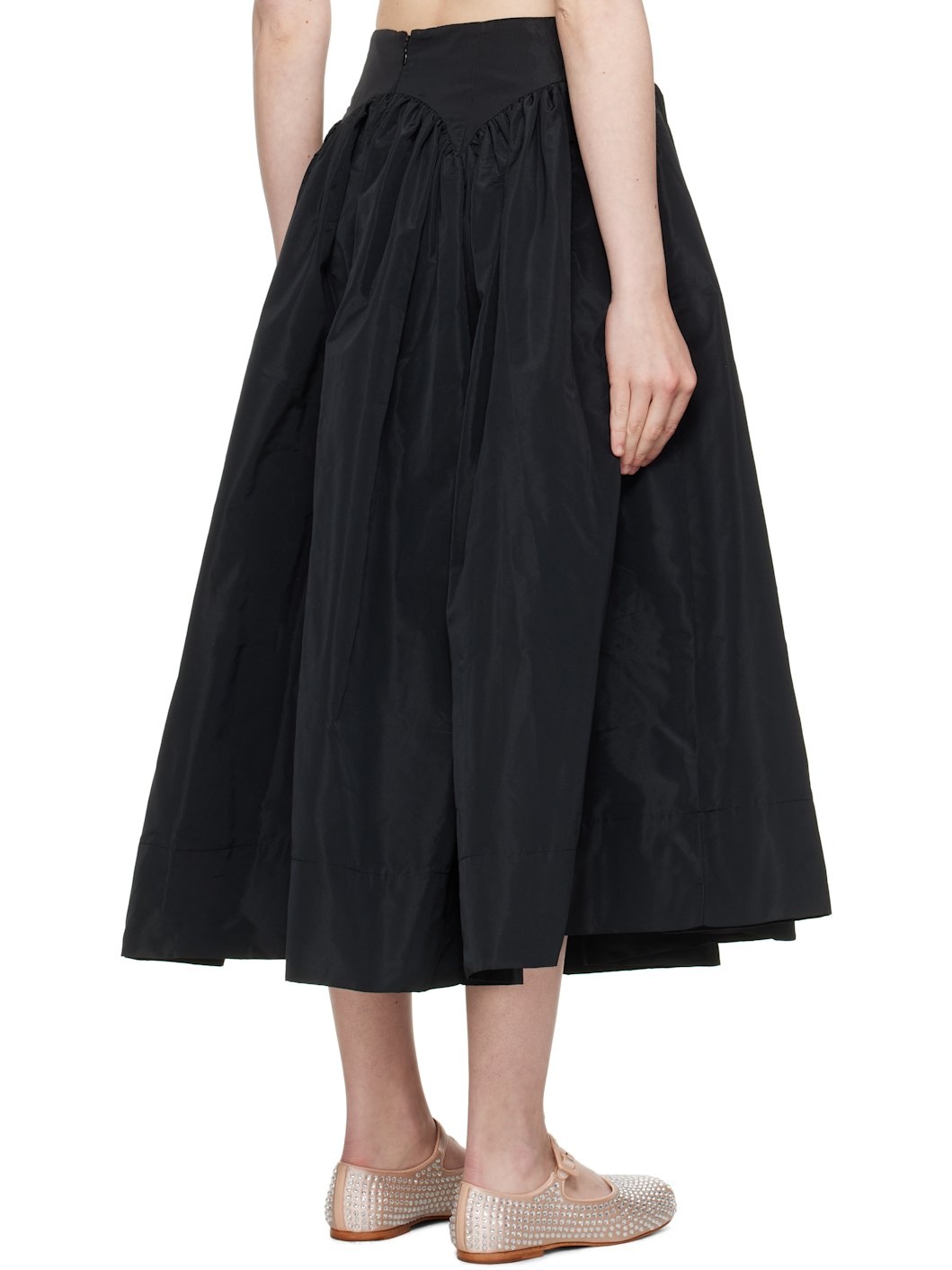 Black Torcello Midi Skirt - 3