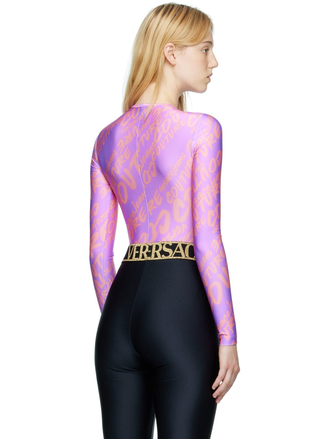 Purple Printed Bodysuit - 3