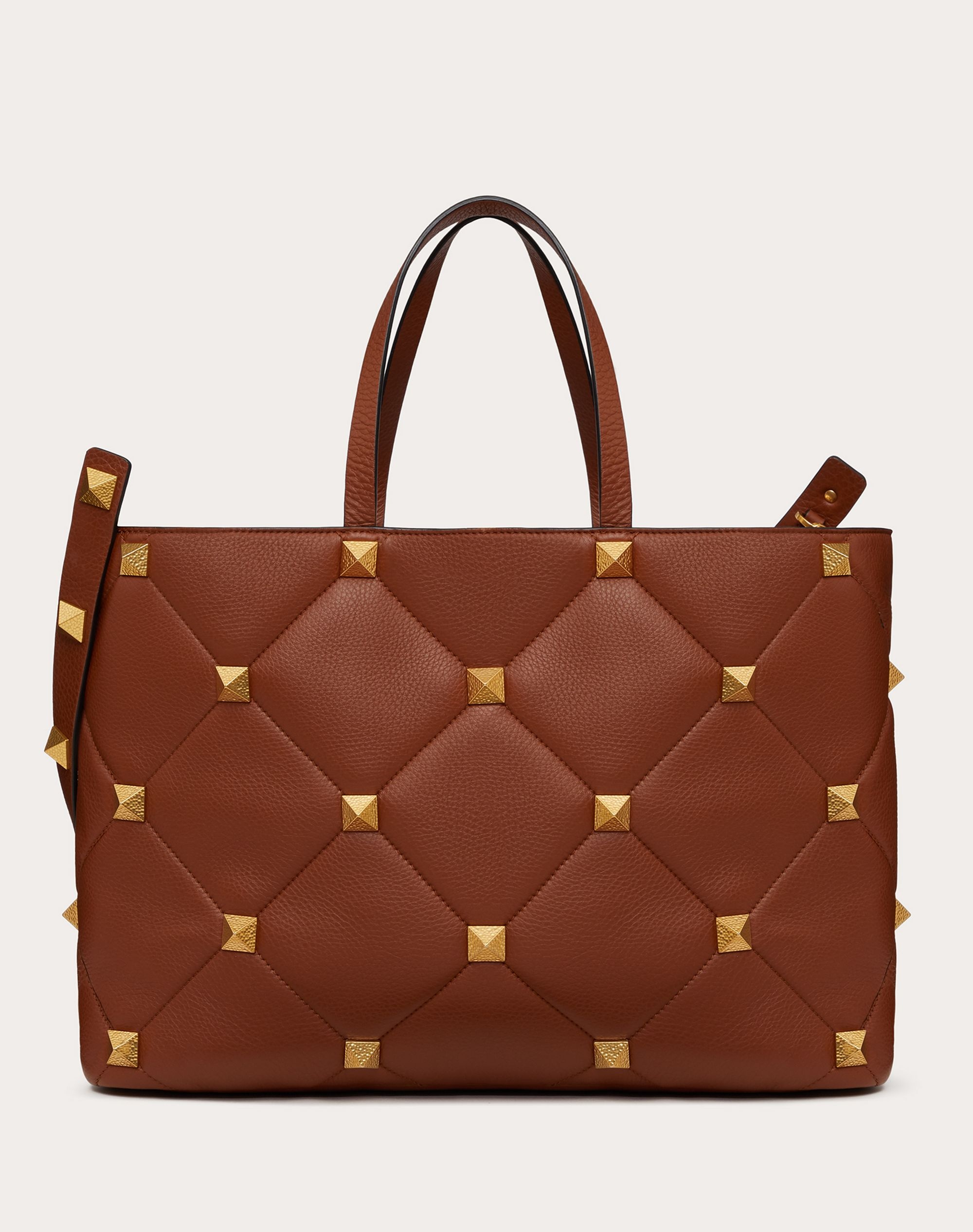 LARGE ROMAN STUD THE TOTE IN GRAINY CALFSKIN - 1