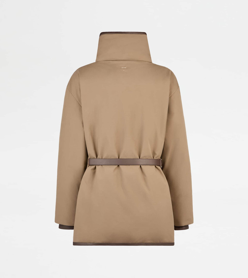 JACKET WITH LEATHER INSERTS - BROWN 2