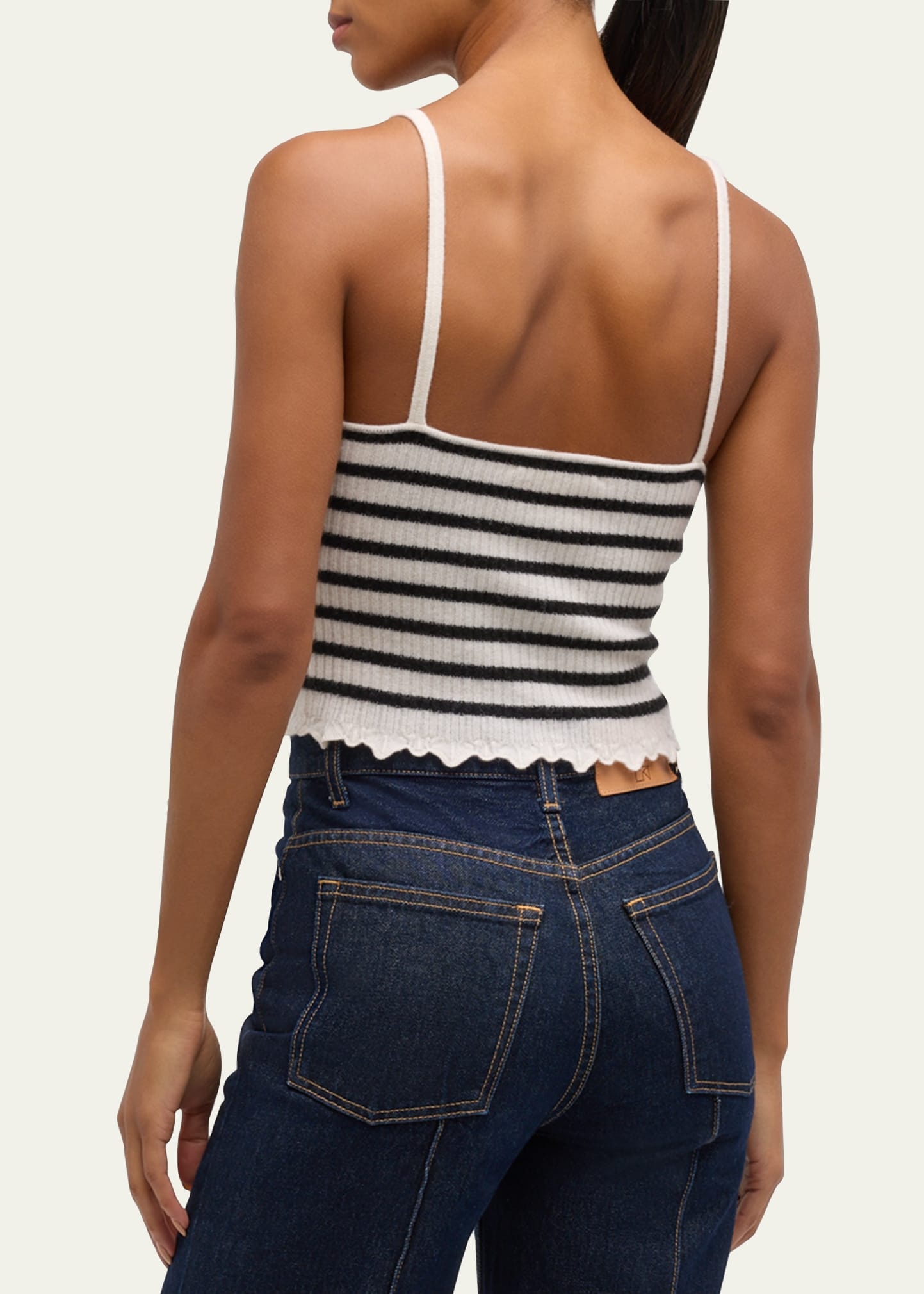 Klea Stripe Cropped Tank Top - 3