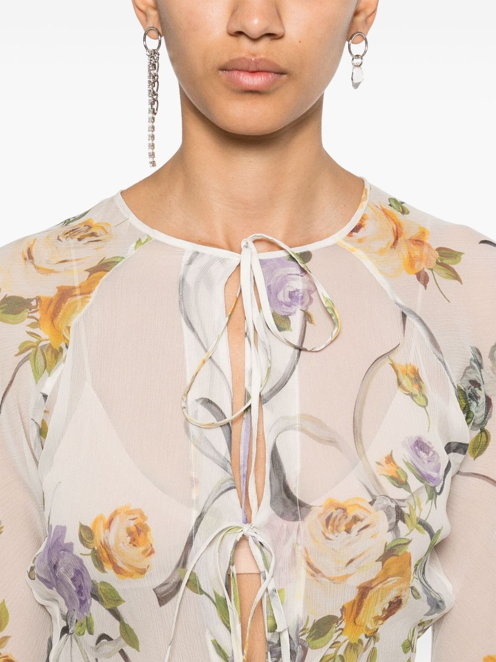printed blouse - 5