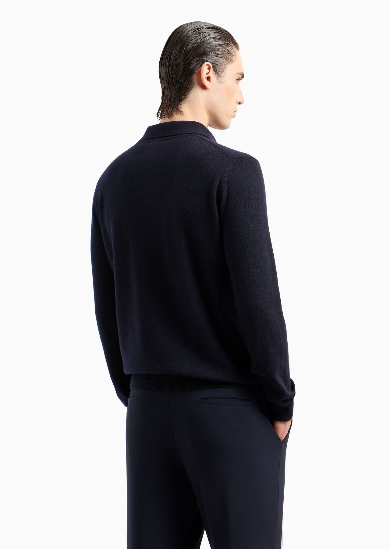 Long-sleeved, pure cashmere polo shirt - 3