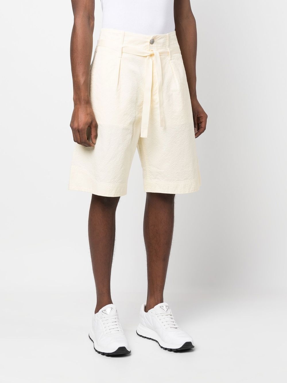 Compass-patch chino shorts - 3