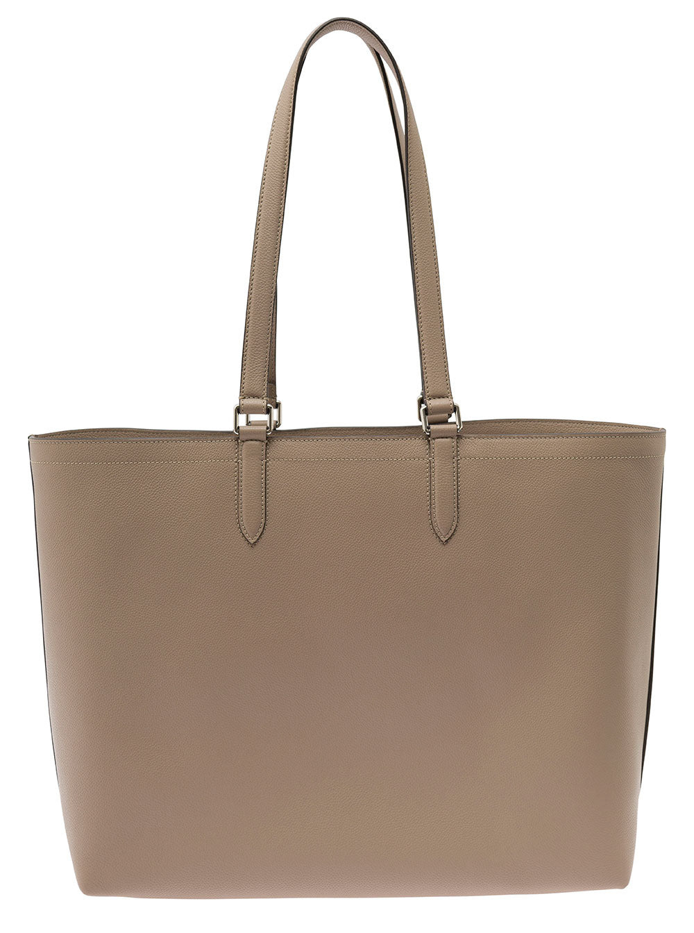 Fendi Men Beige Tote Bag With Embossed Logo In Leather Man - 4