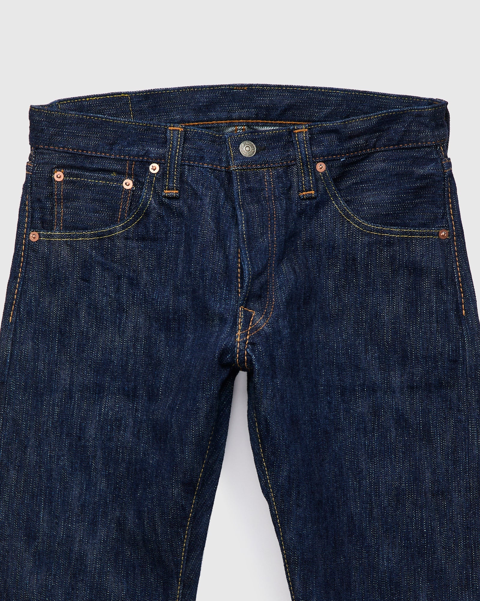 KS-15oz-005 "Kasuri" 15oz Slub Selvedge Denim - Slim Straight Fit - 6