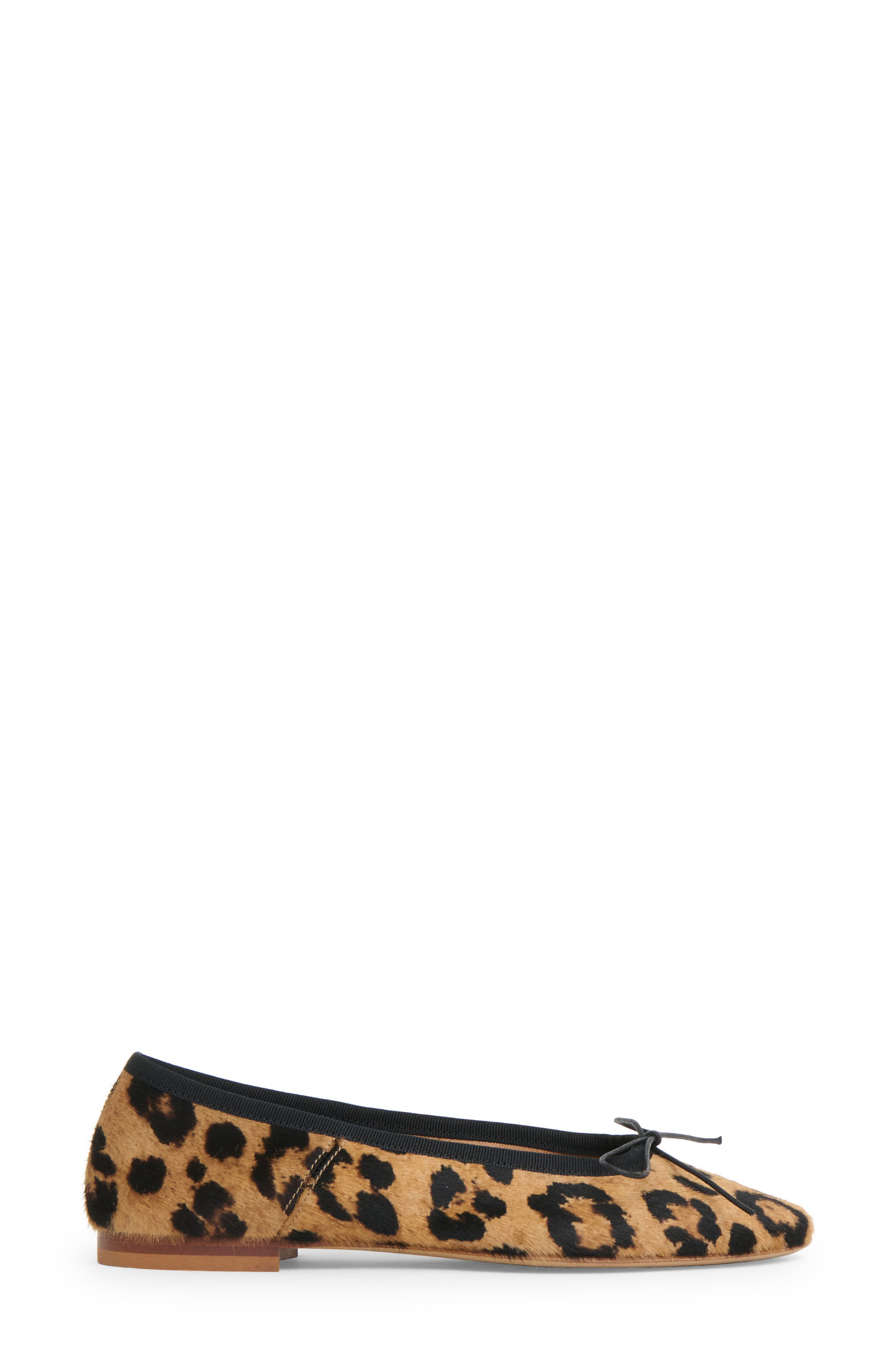 Mansur Gavriel Dance Genuine Calf Hair Ballet Flat in Leopard/Black at Nordstrom - 3