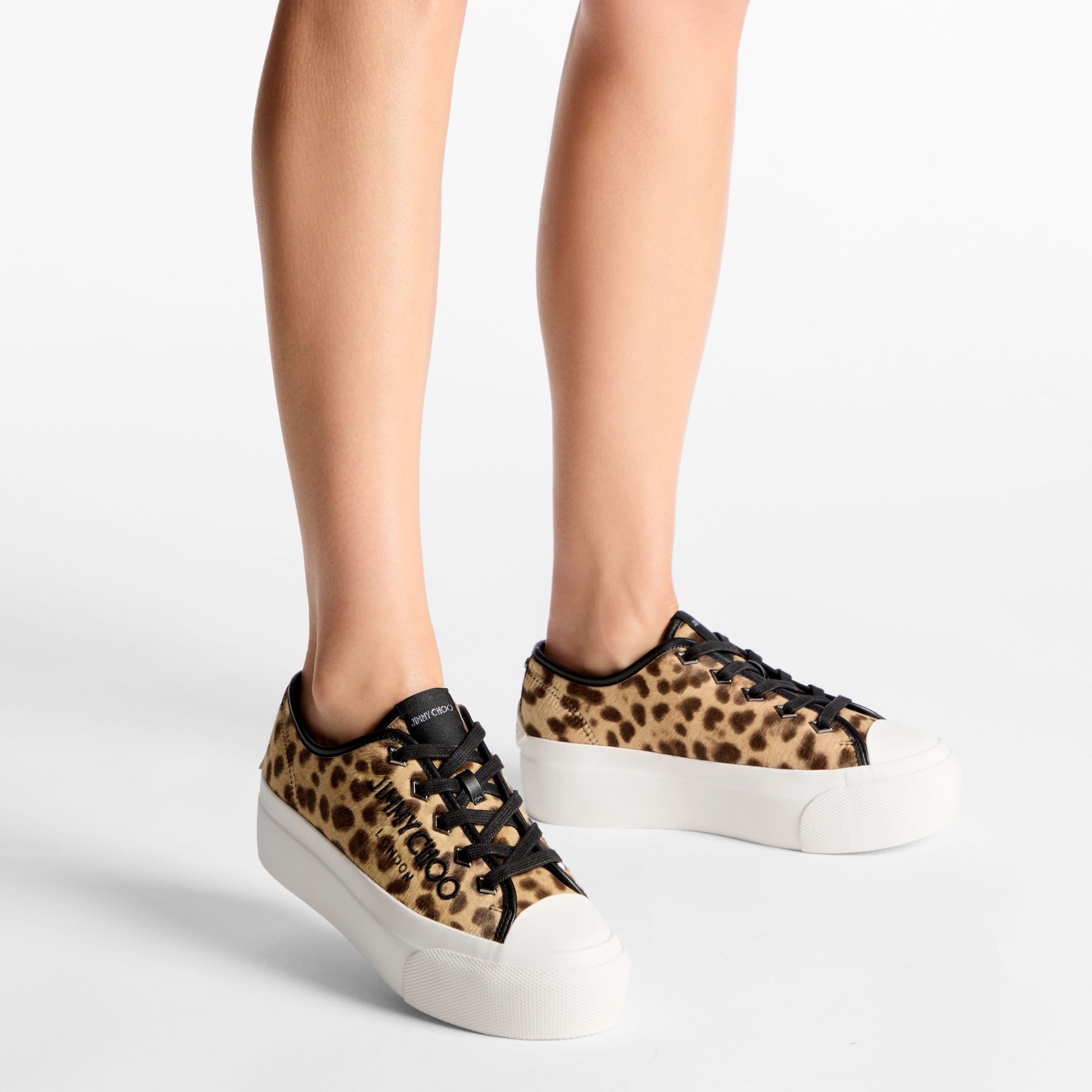 Palma Maxi/F
Natural Leopard Print Pony Platform Trainers - 2