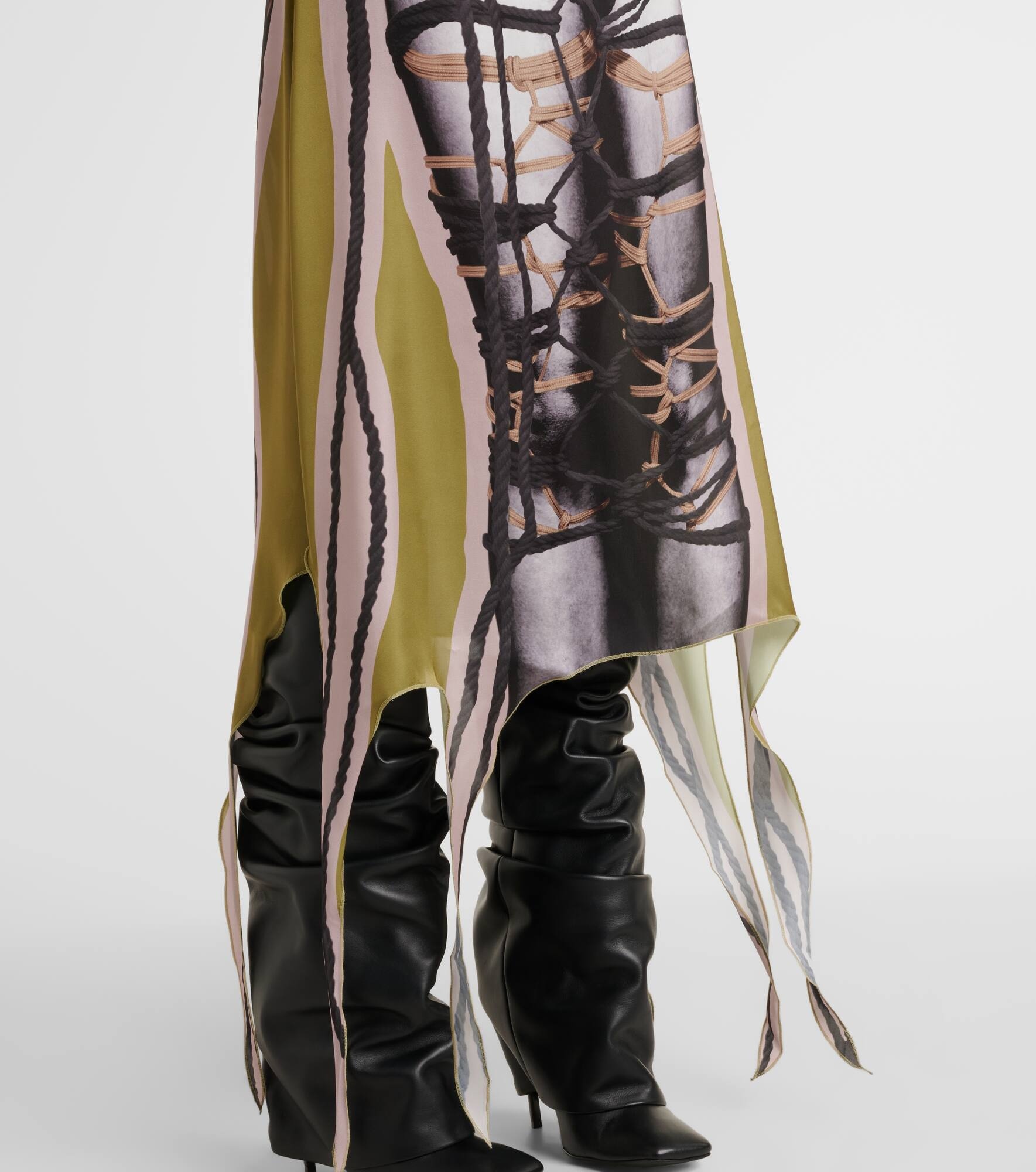Bondage printed midi dress - 5