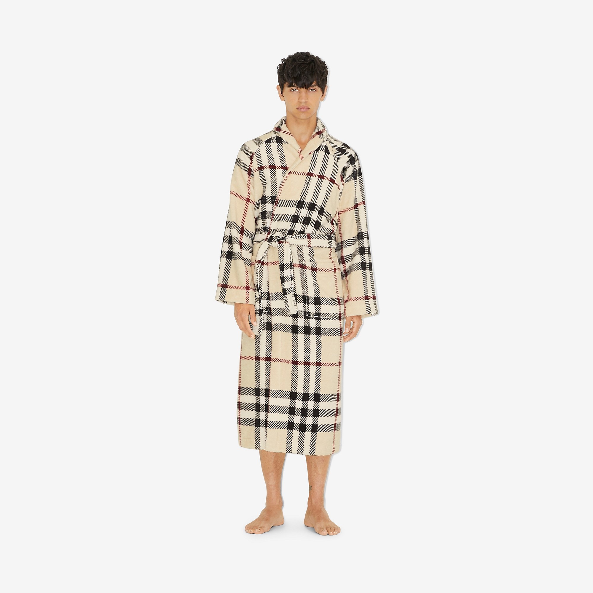 Check Cotton Robe - 5