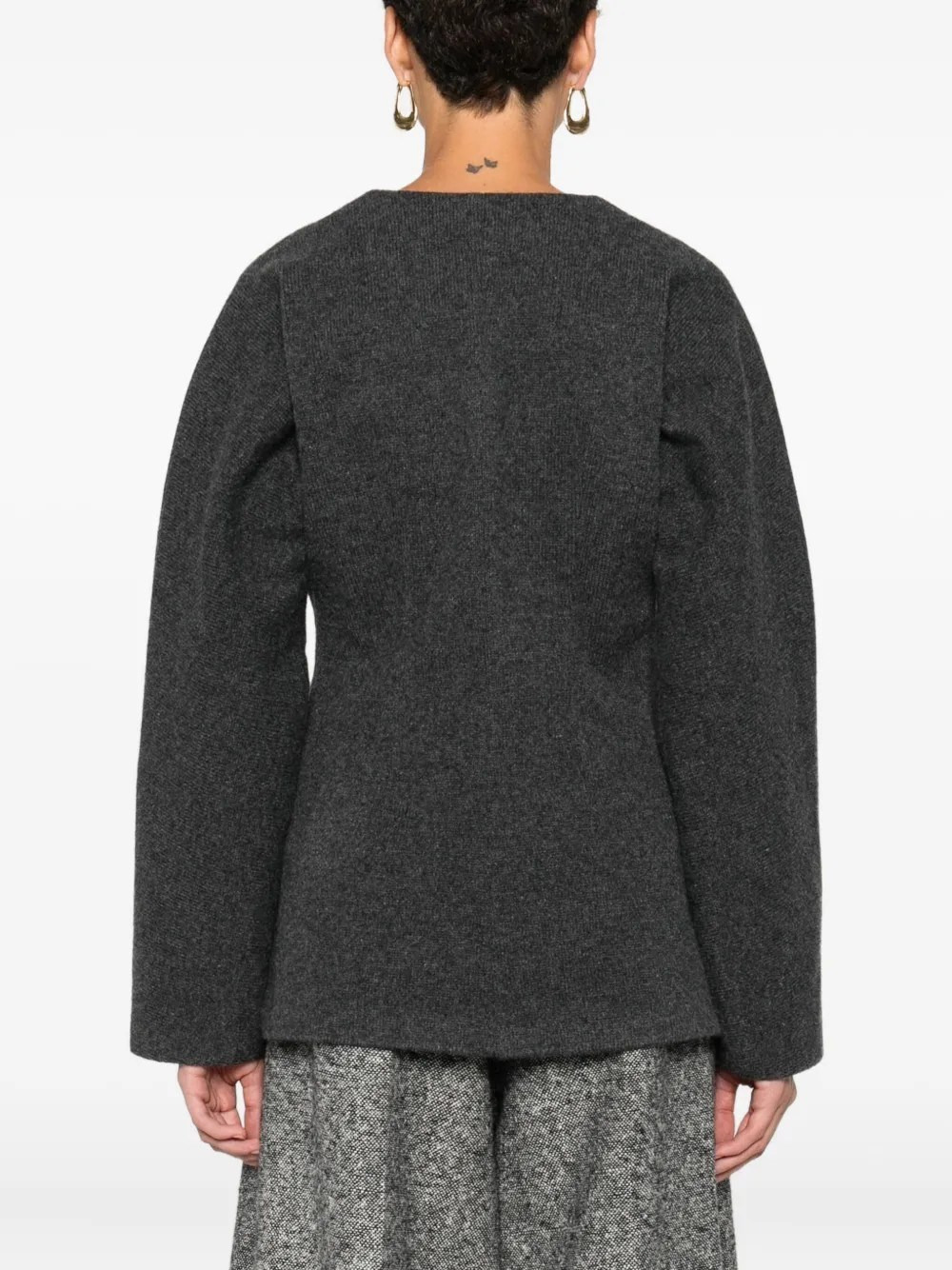mandarin waisted cardigan - 3