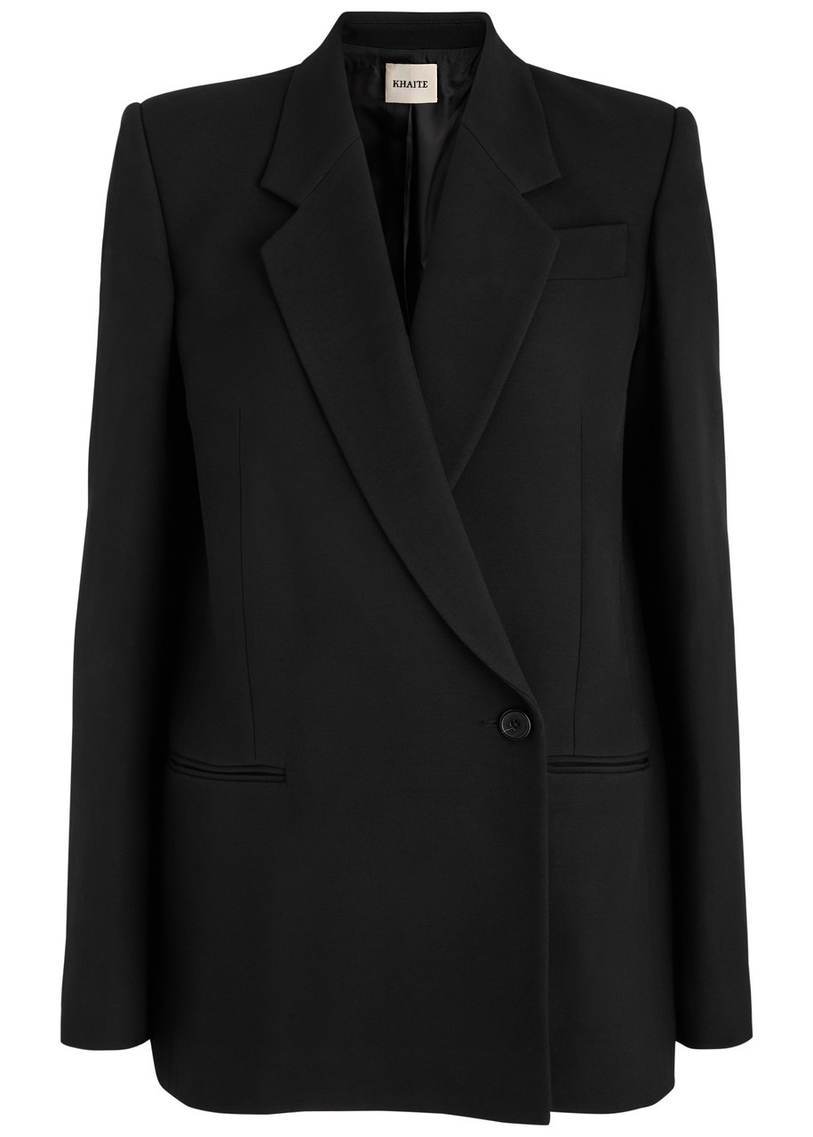 KHAITE Khaite Willow Woven Blazer | harveynichols | REVERSIBLE